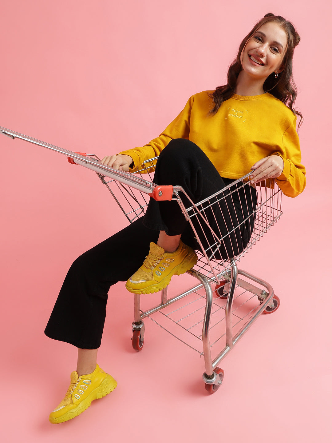 Yellow Cotton Sweatshirt