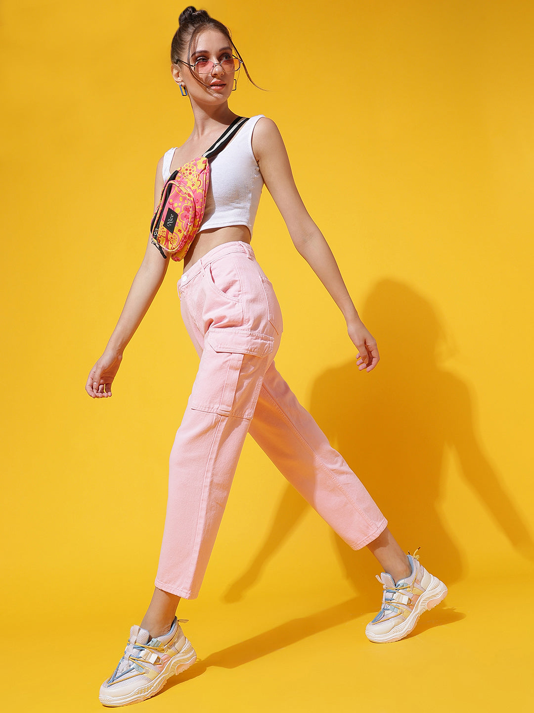Light Pink Slim Fit Cargo