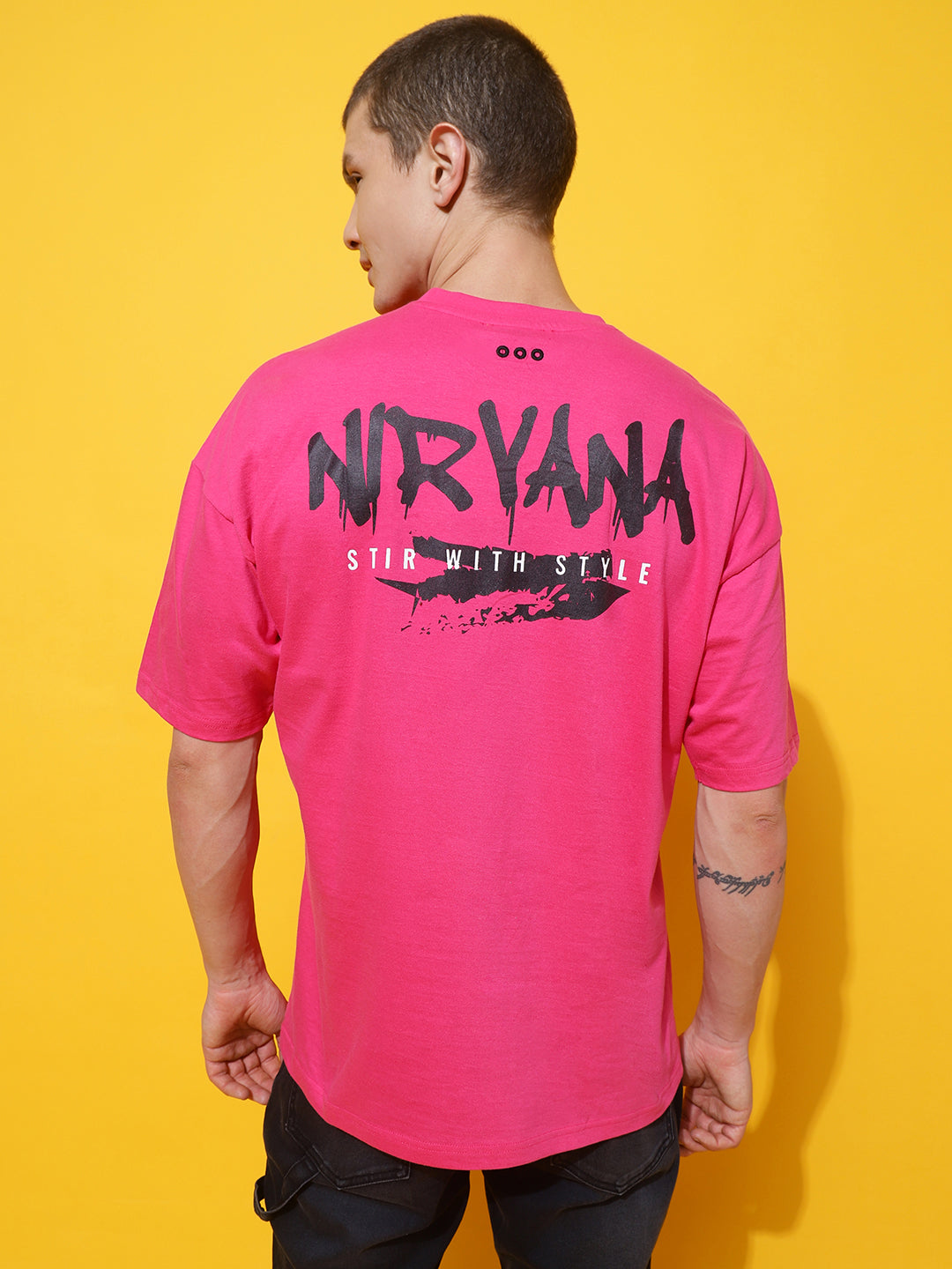 Pink Cotton Printed T-shirt