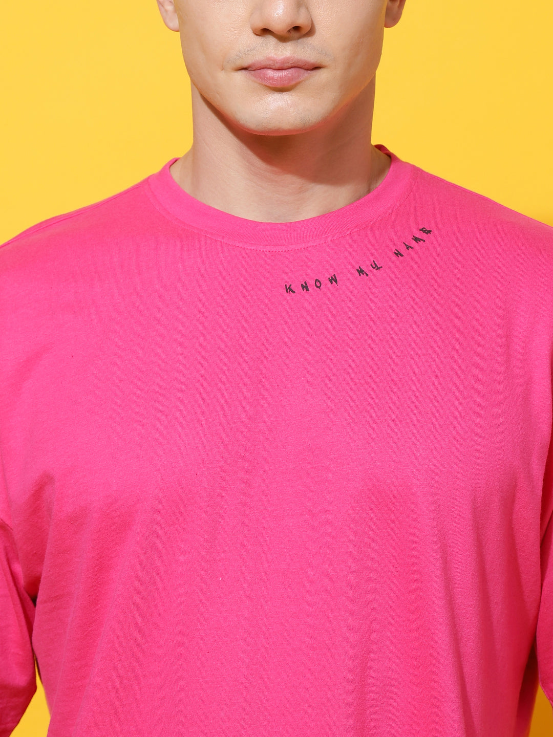 Pink Cotton Printed T-shirt