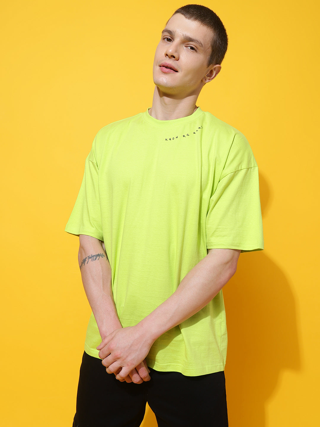 Drop Shoulder Round Neck T-shirt