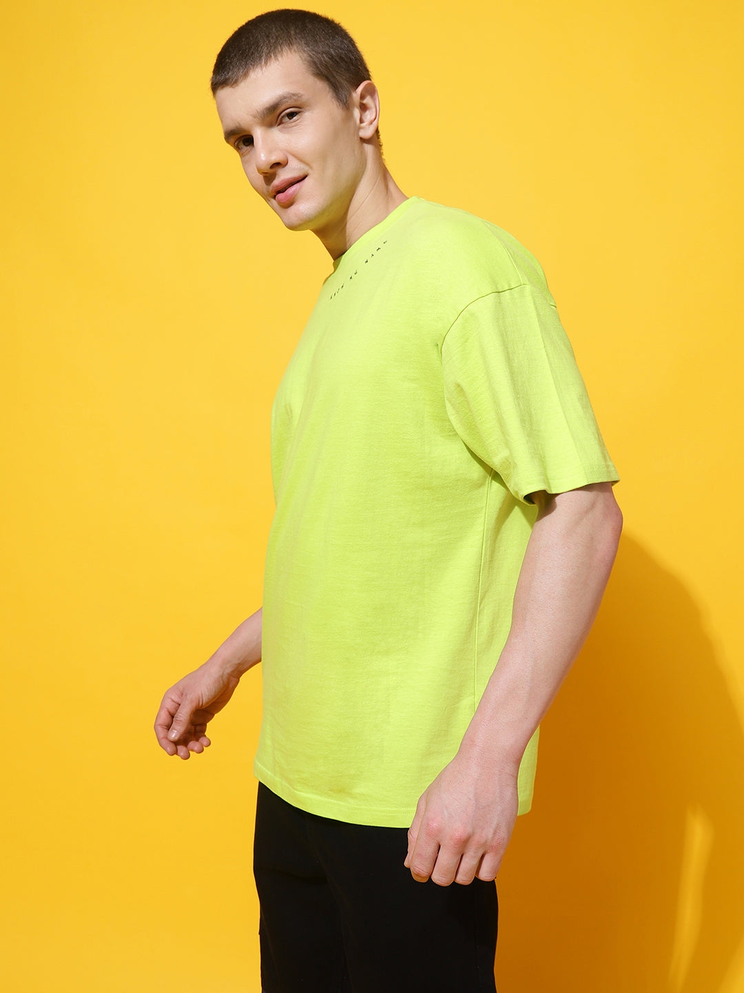 Drop Shoulder Round Neck T-shirt