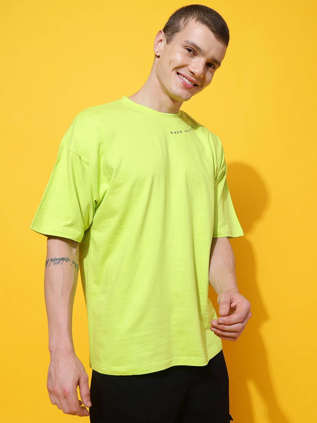 Drop Shoulder Round Neck T-shirt