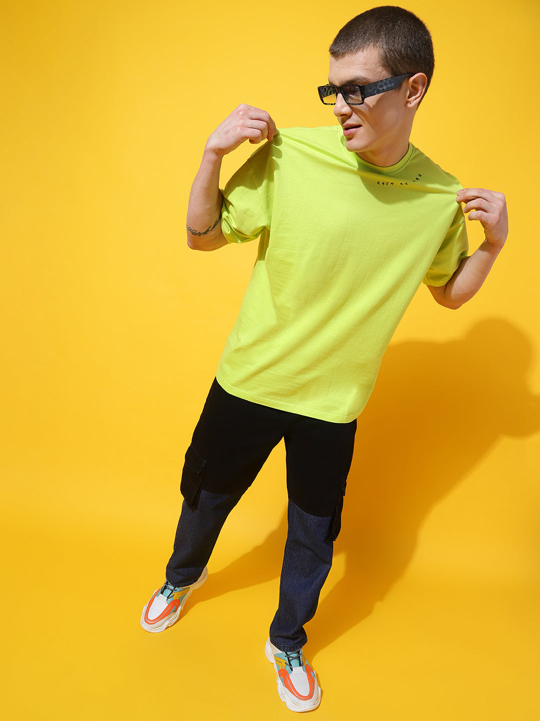Drop Shoulder Round Neck T-shirt