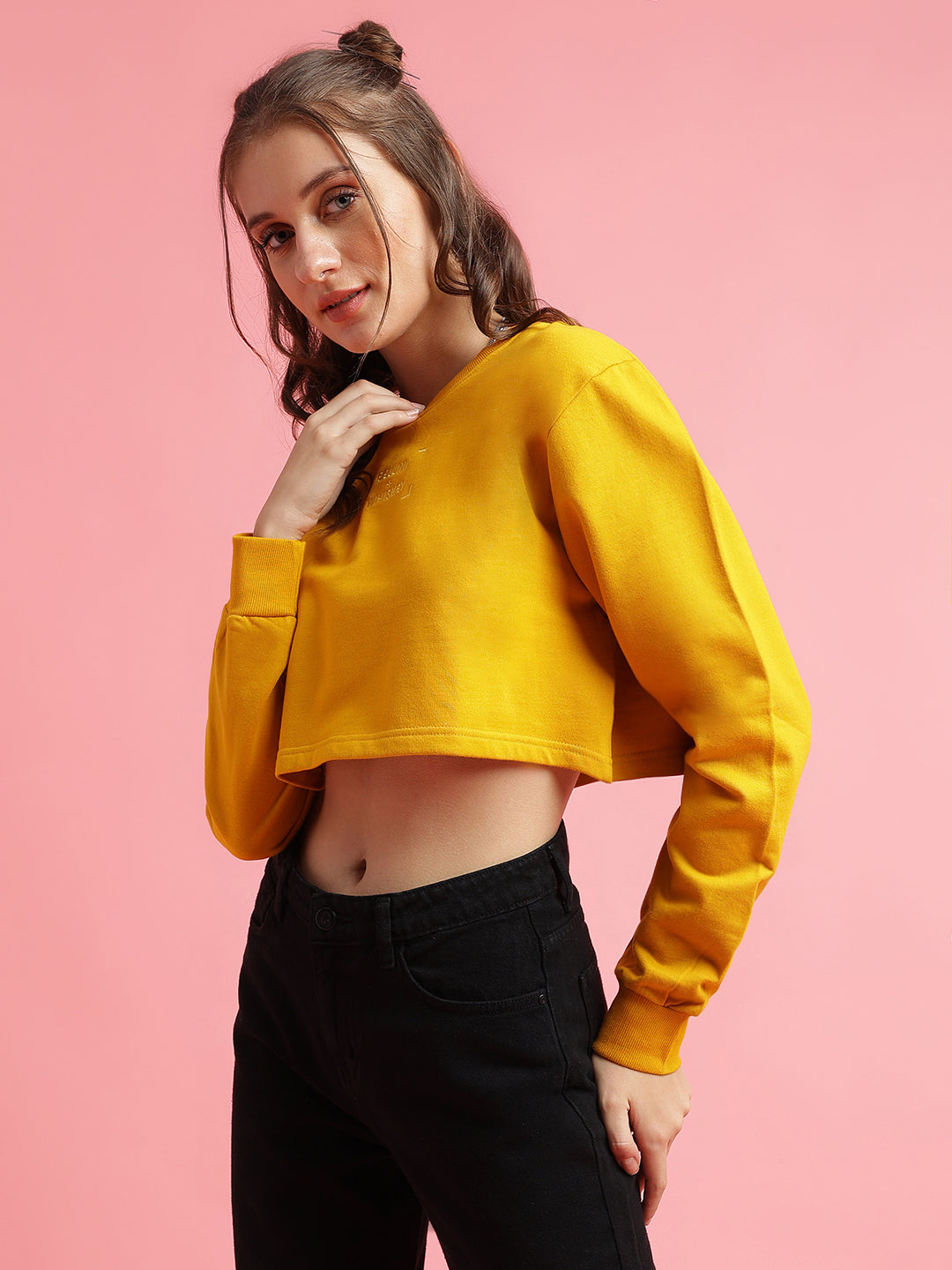 Yellow Cotton Sweatshirt