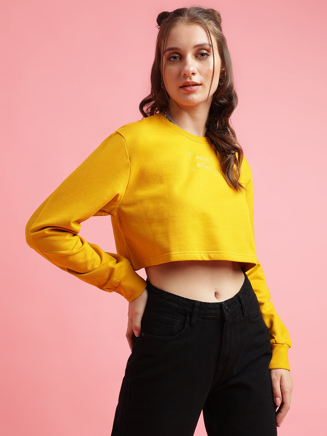 Yellow Cotton Sweatshirt