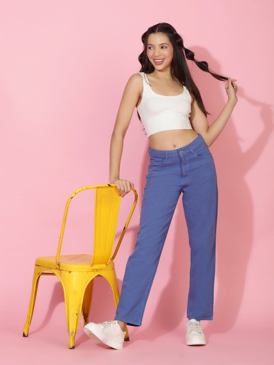 Blue Straight Fit Denim Jeans