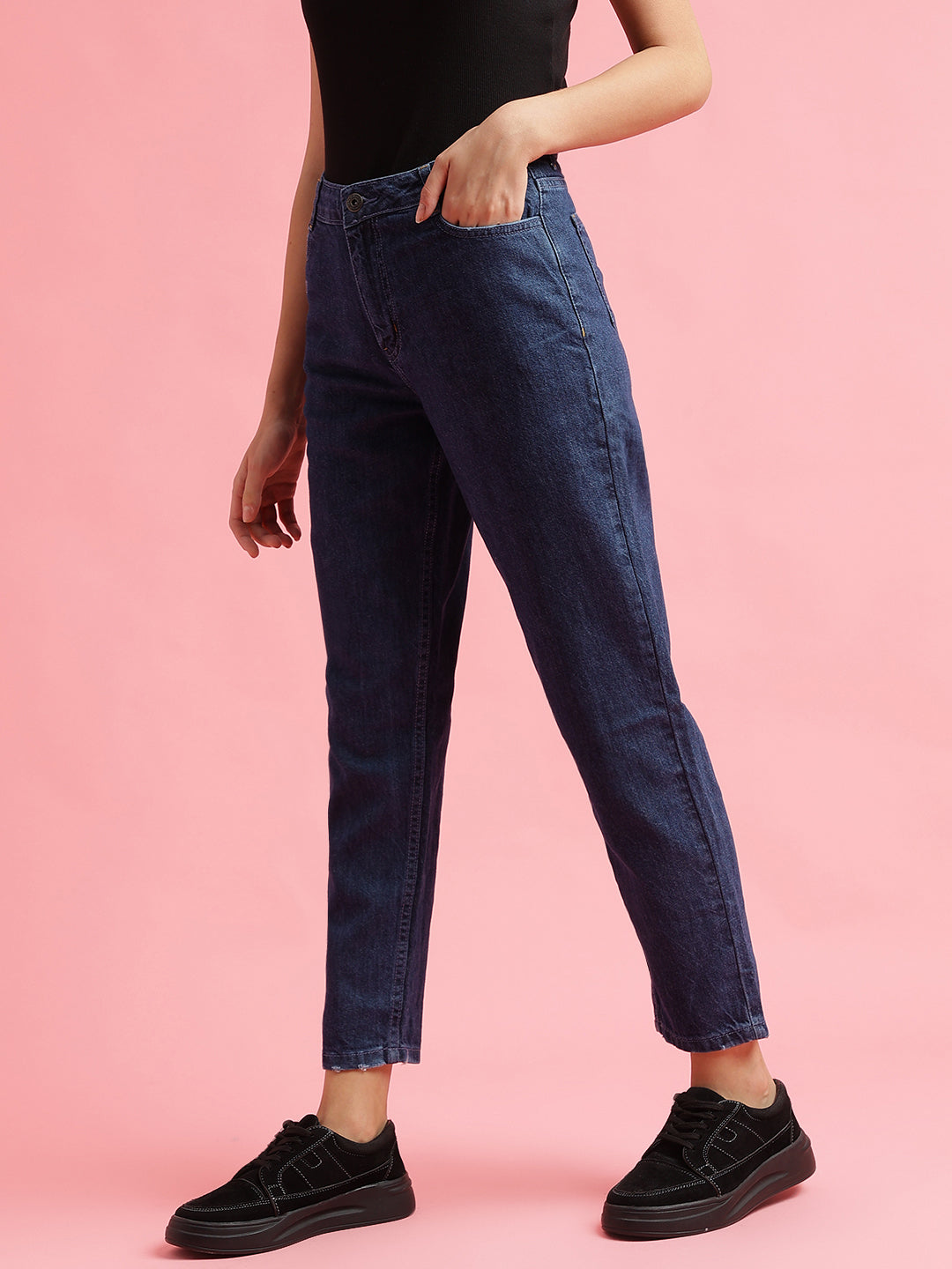 Dark Blue Slouchy Fit Jeans