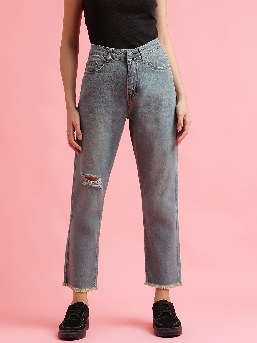 Blue Tint Mom Fit Jeans