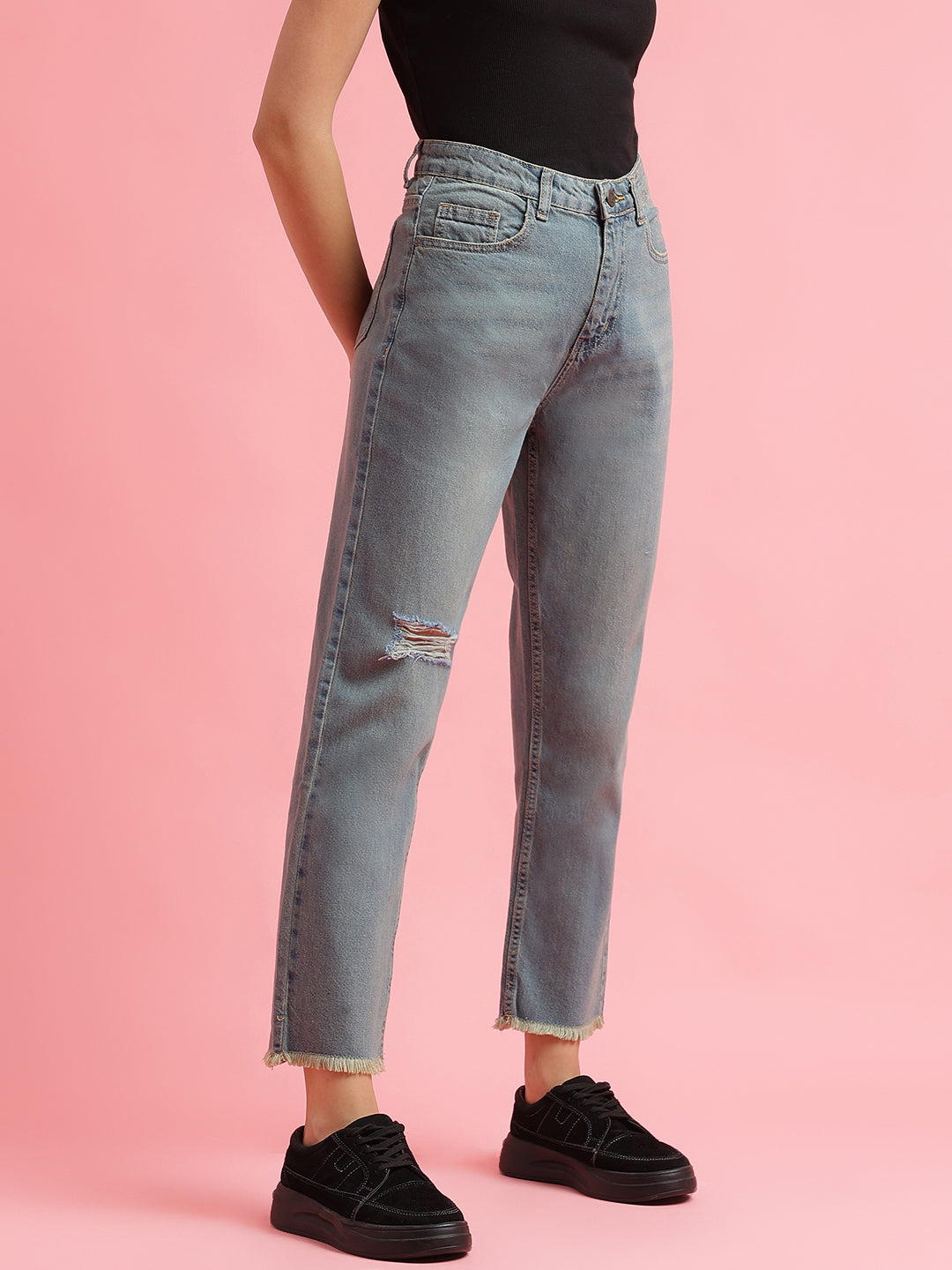 Blue Tint Mom Fit Jeans