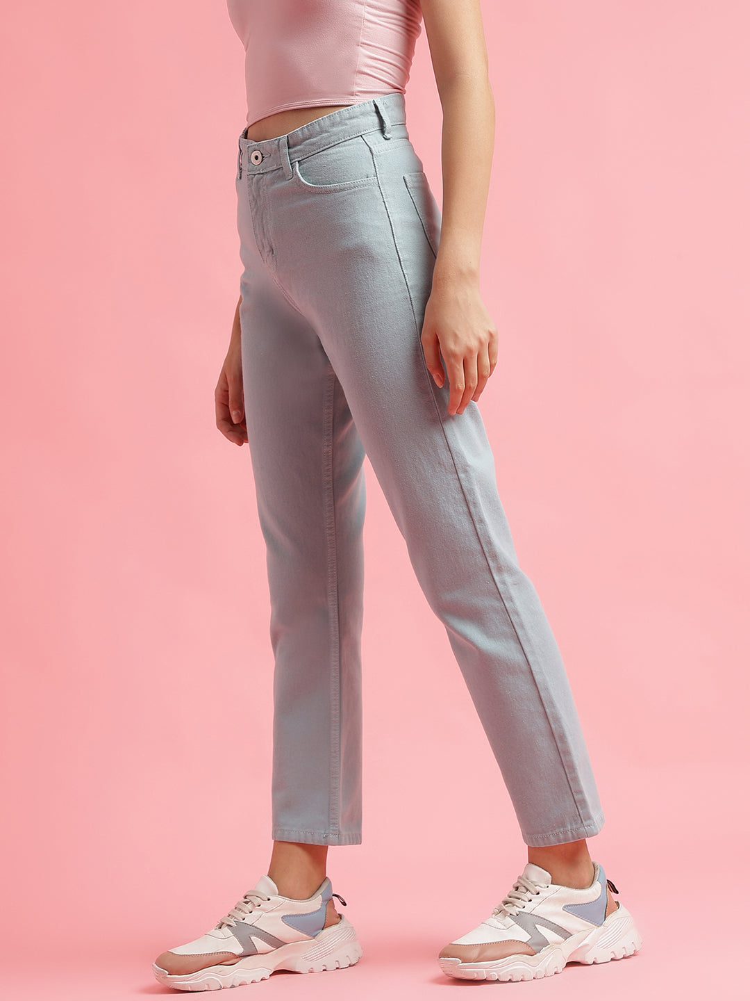 Blue Mom Fit Denim Jeans