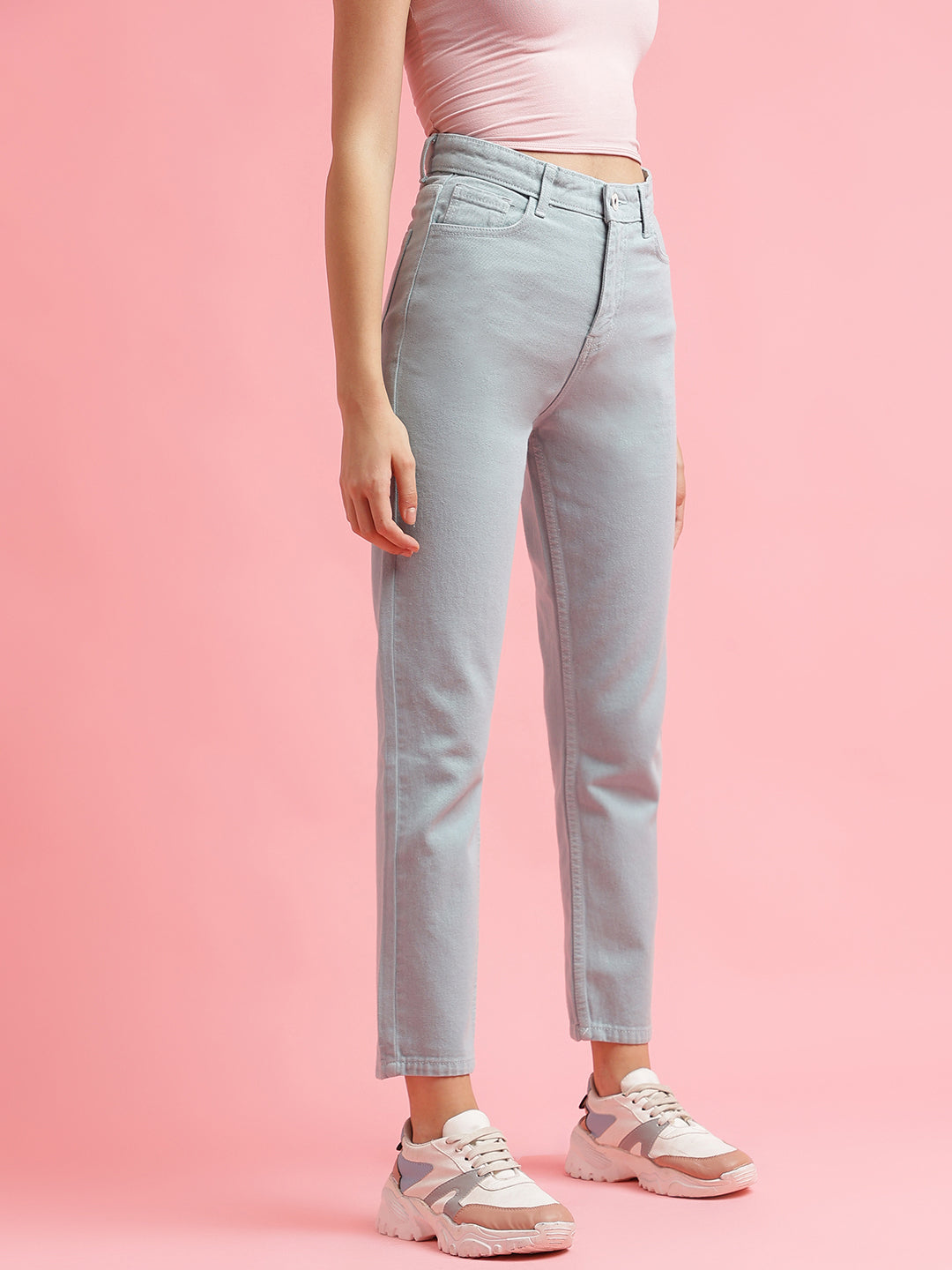 Blue Mom Fit Denim Jeans