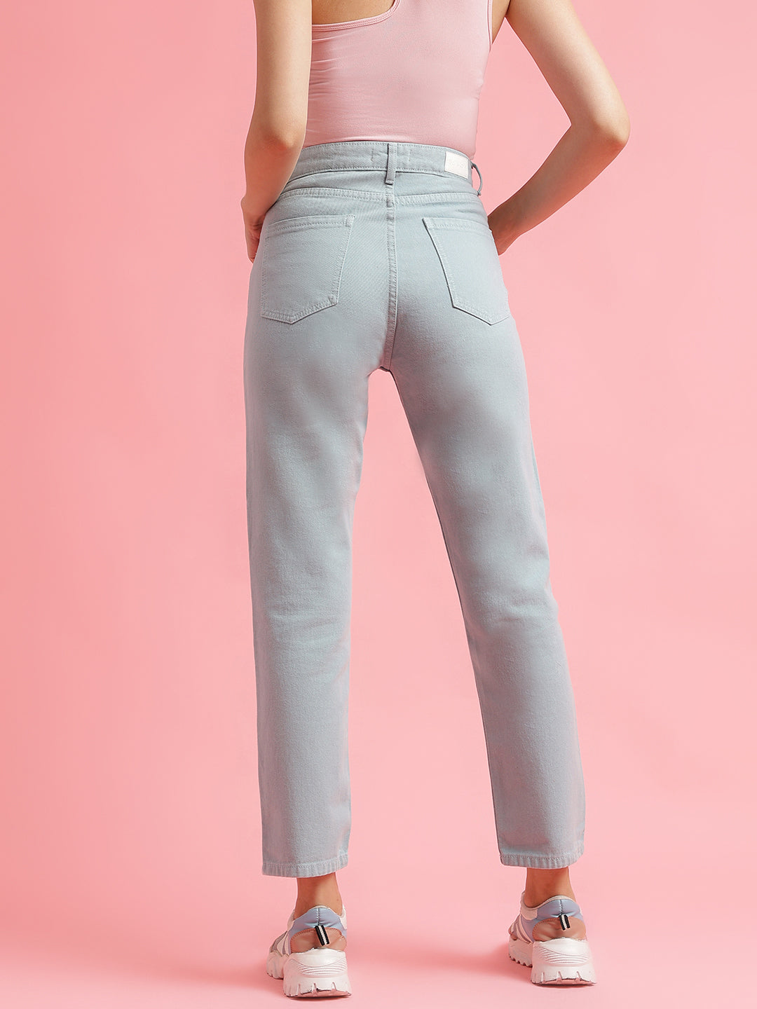 Blue Mom Fit Denim Jeans