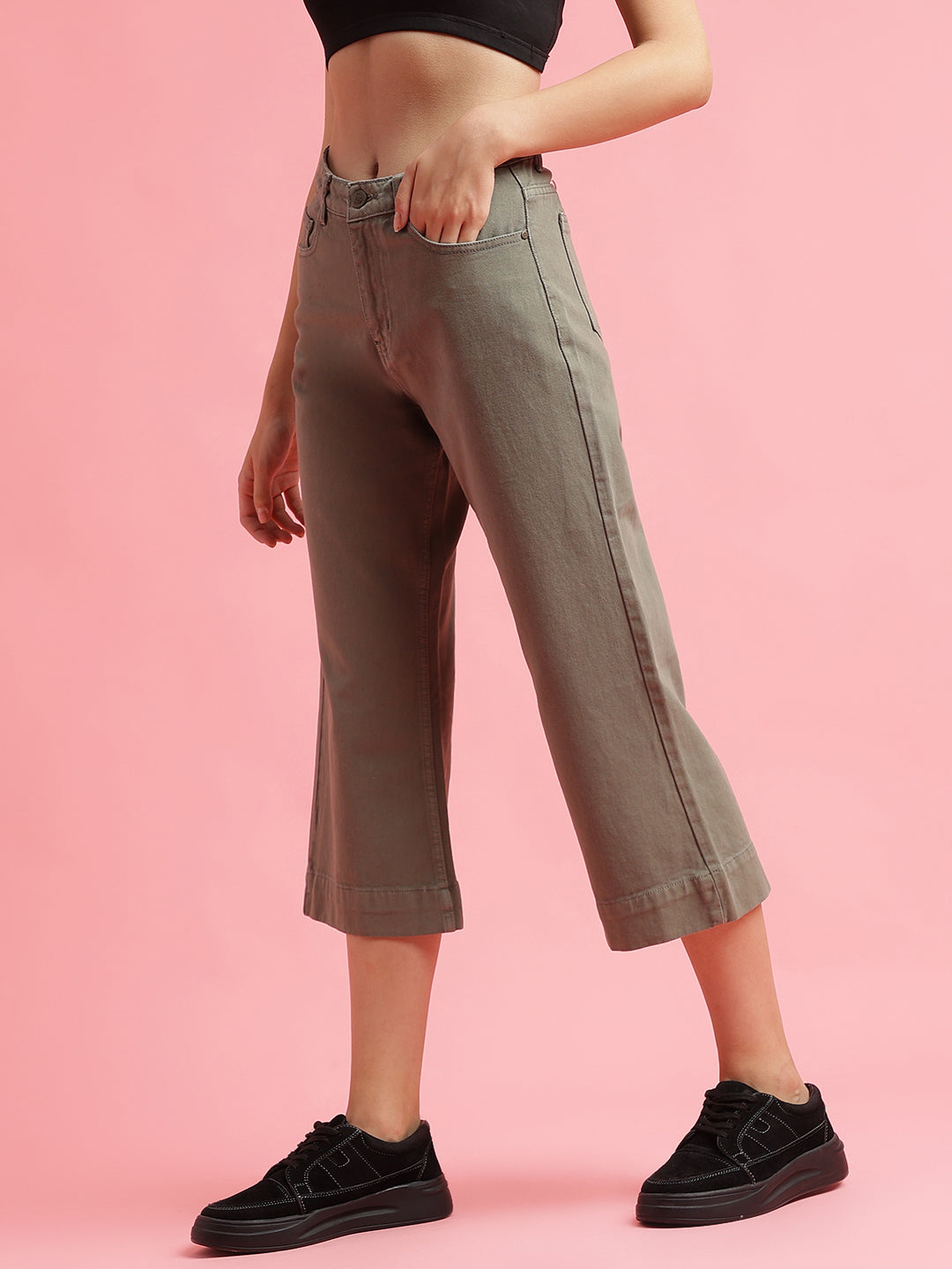Olive Straight fit Jeans