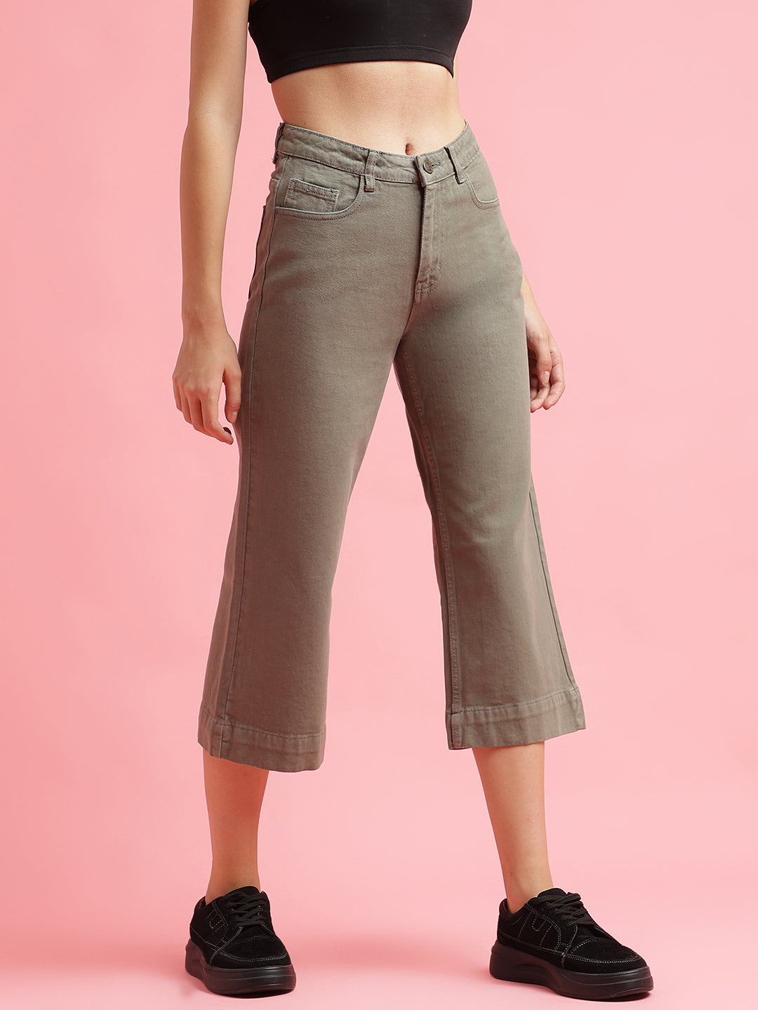 Olive Straight fit Jeans