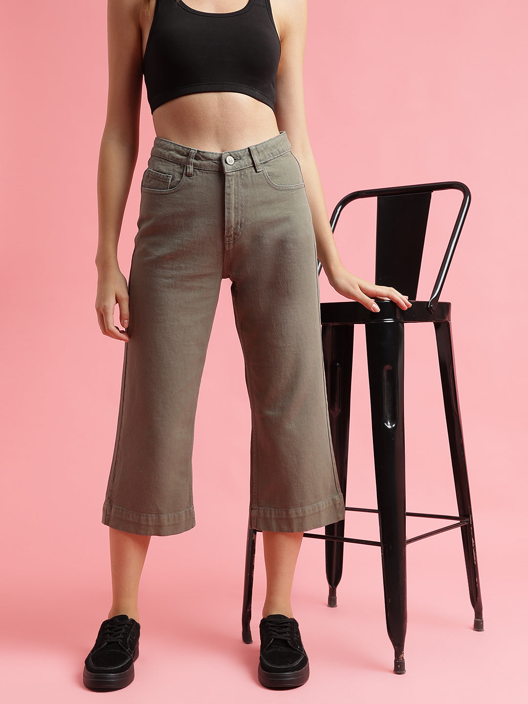 Olive Straight fit Jeans