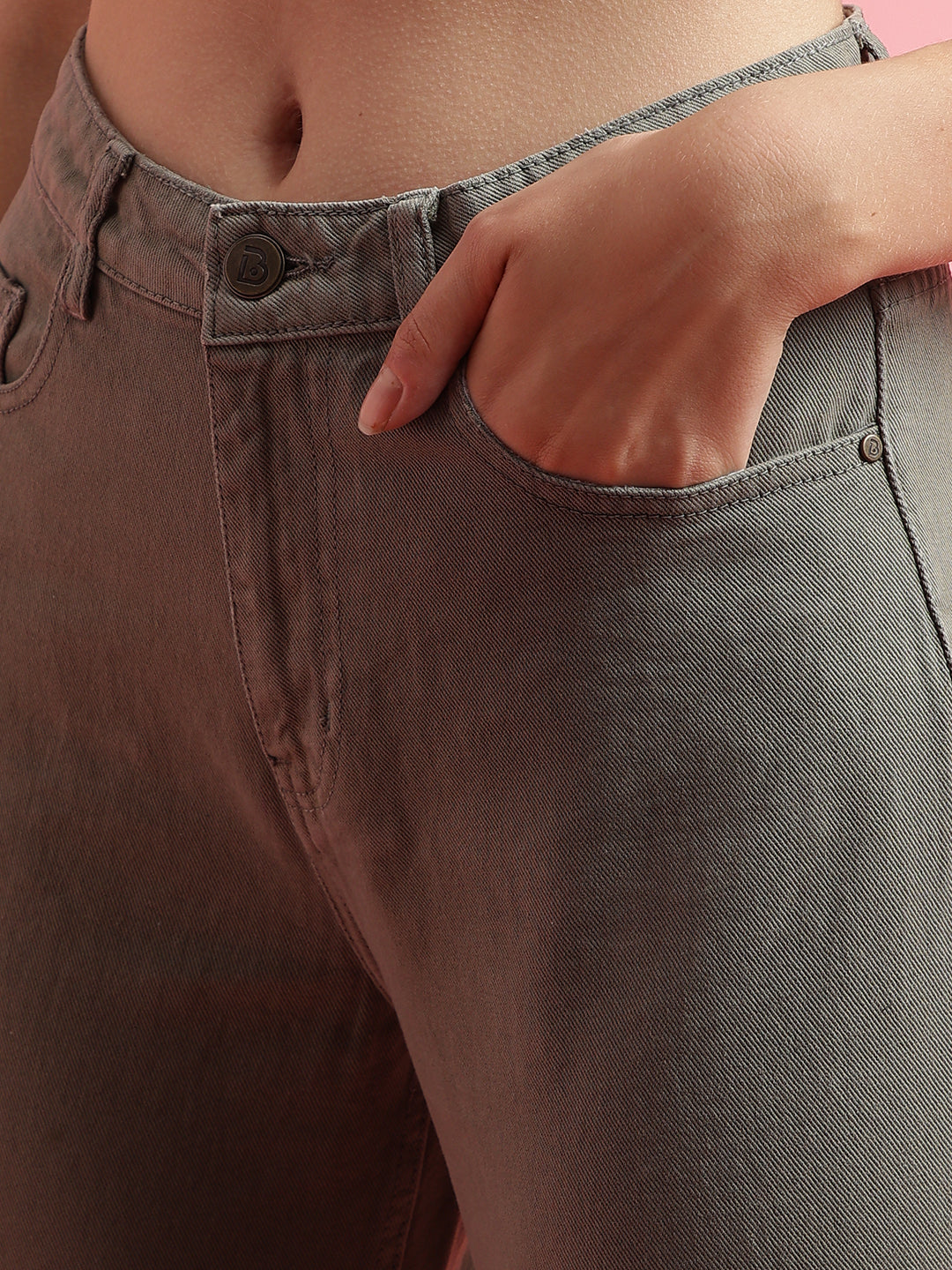 Olive Straight fit Jeans