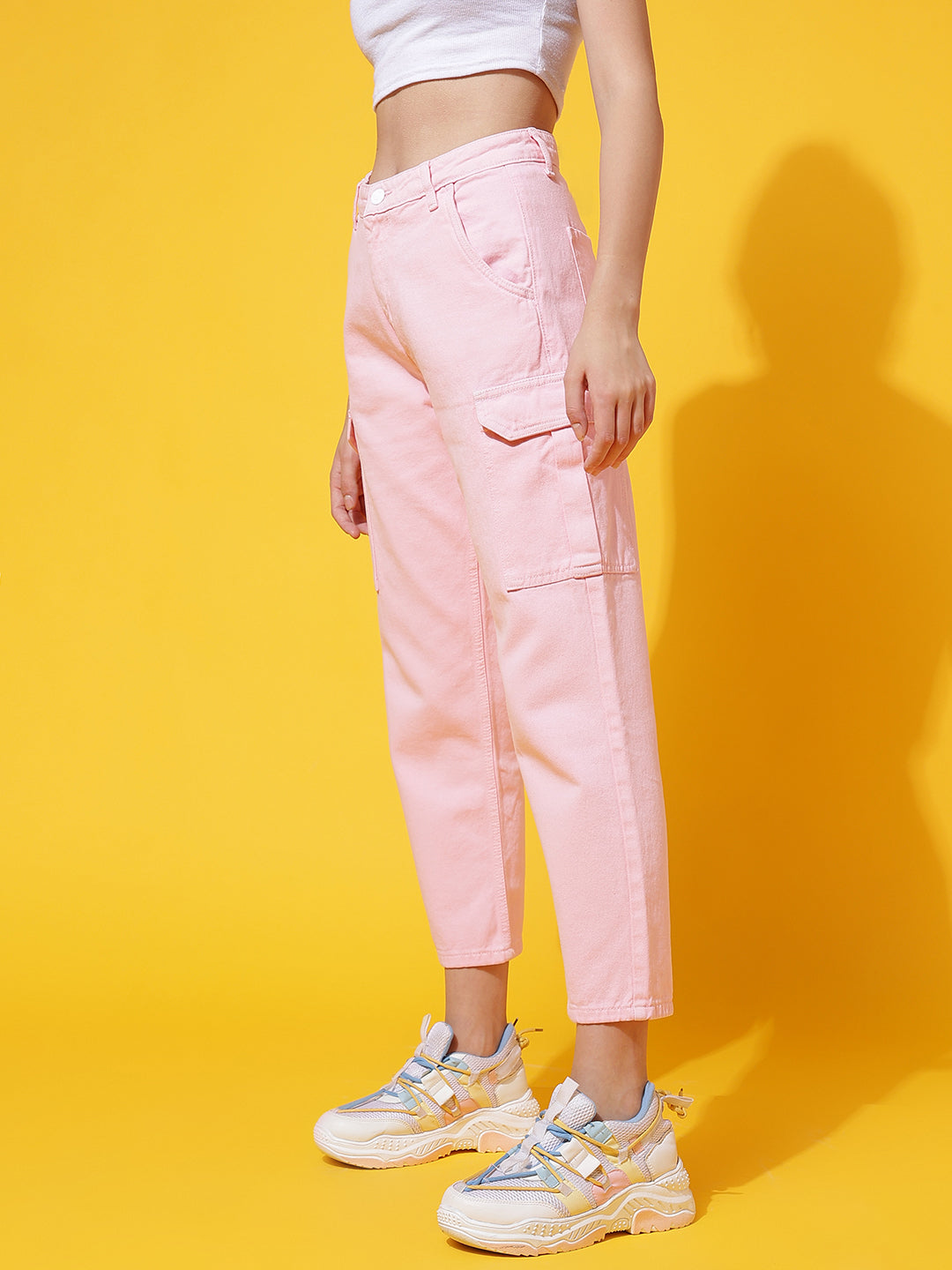 Light Pink Slim Fit Cargo