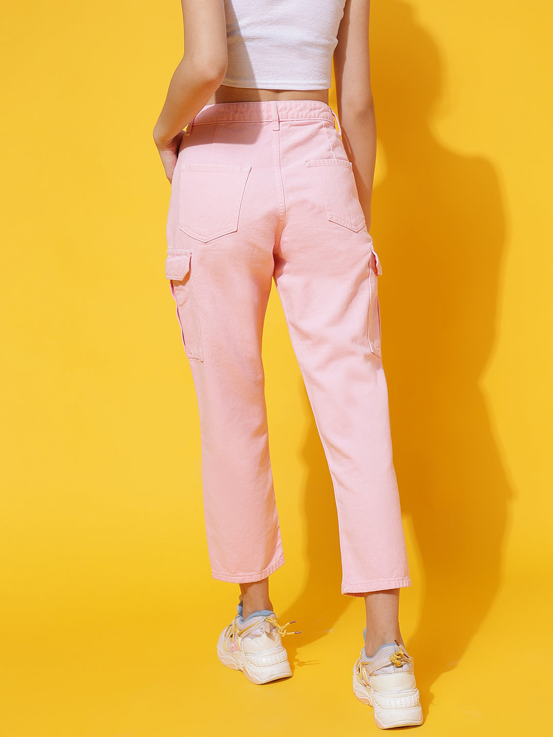 Light Pink Slim Fit Cargo