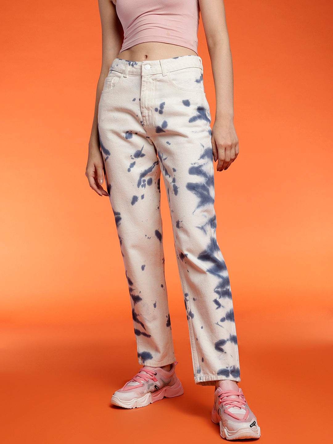 Women's Straight fit White jeans