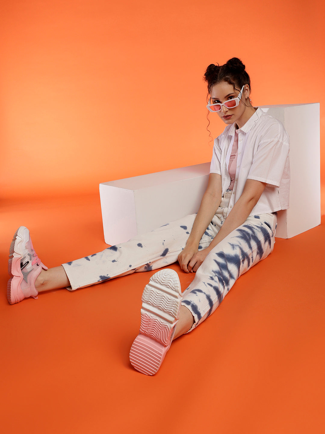 Tie & Dye Straight Fit Jeans