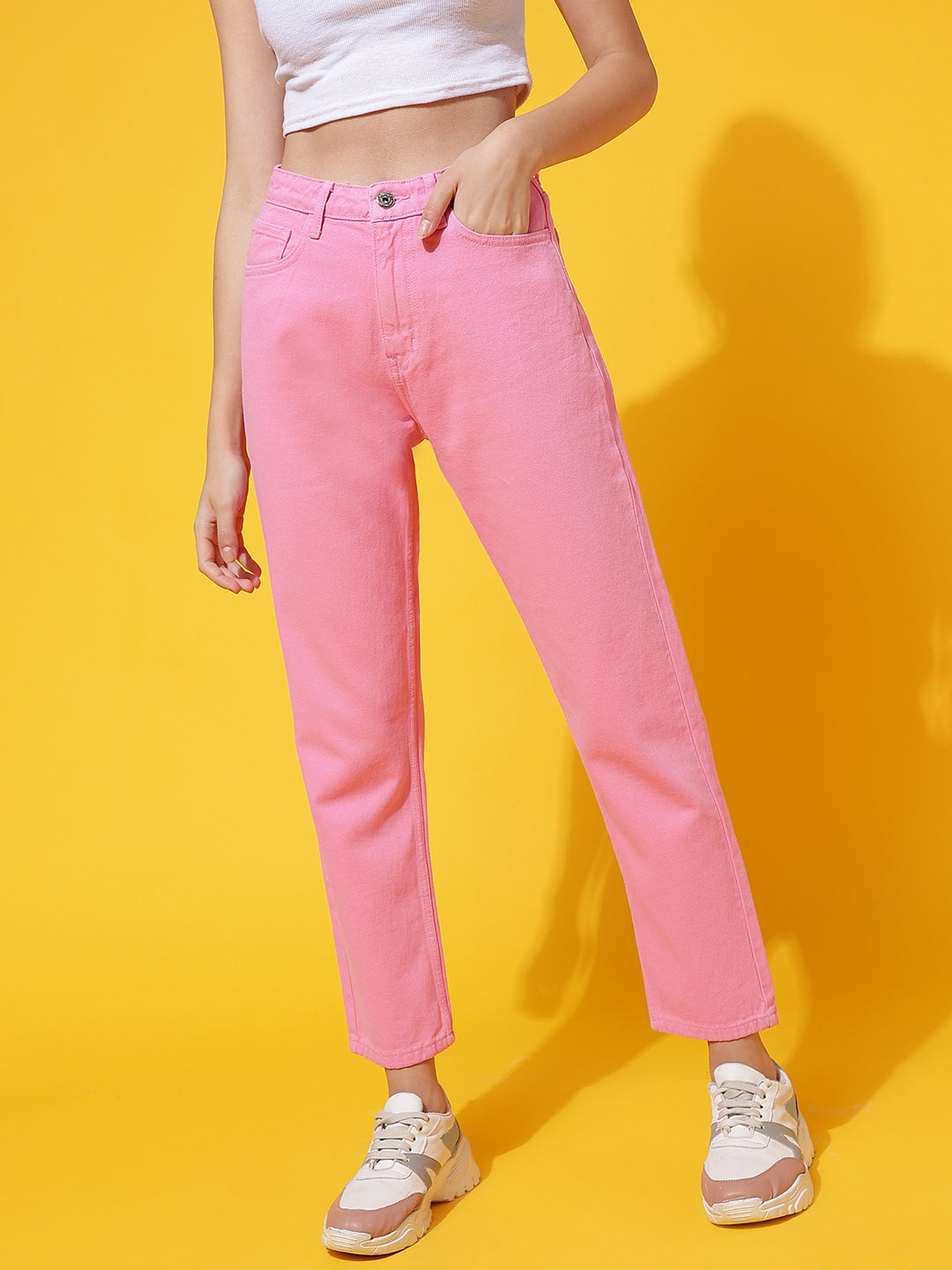 Light Pink Mom Fit Jeans