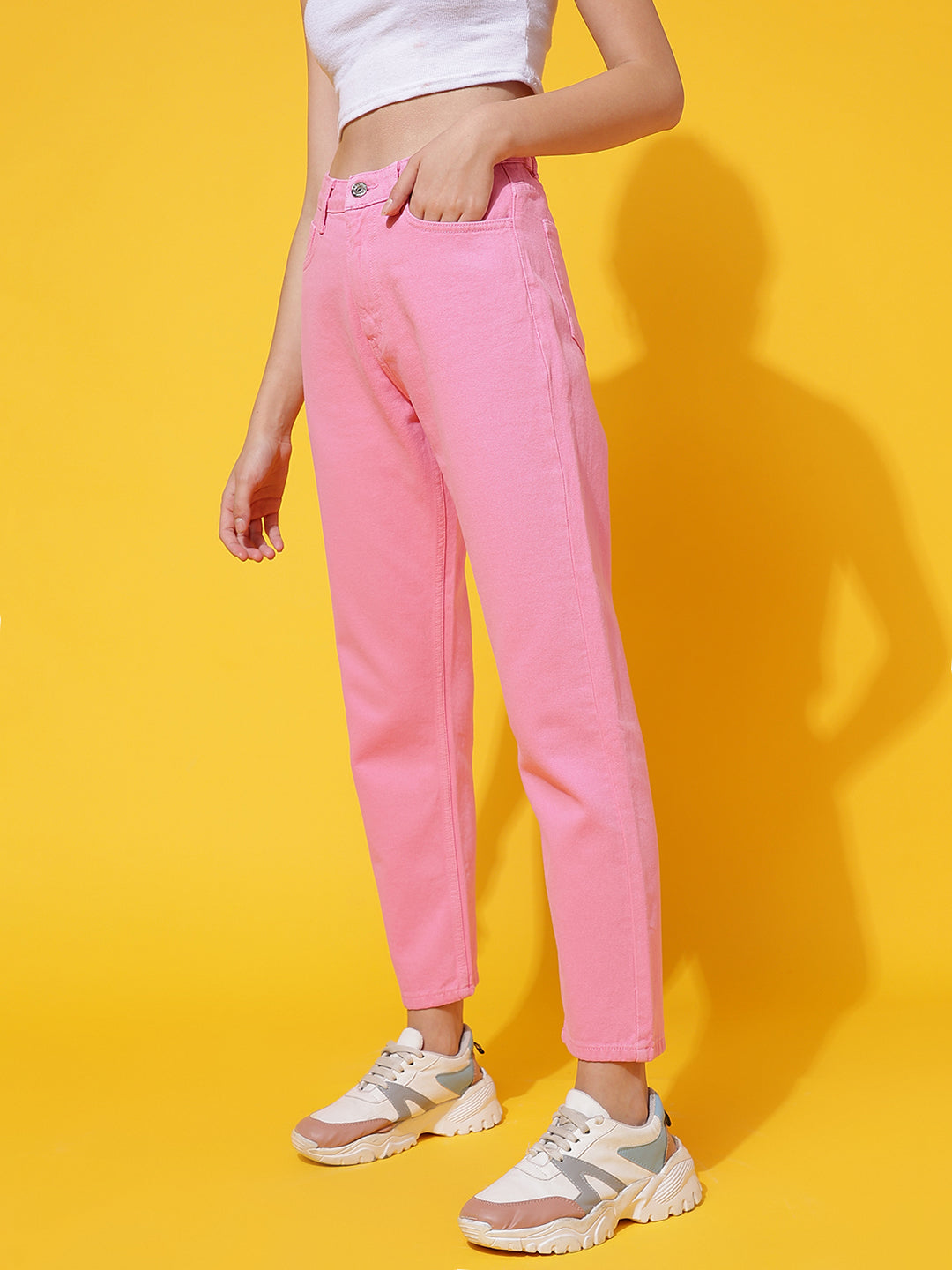 Light Pink Mom Fit Jeans