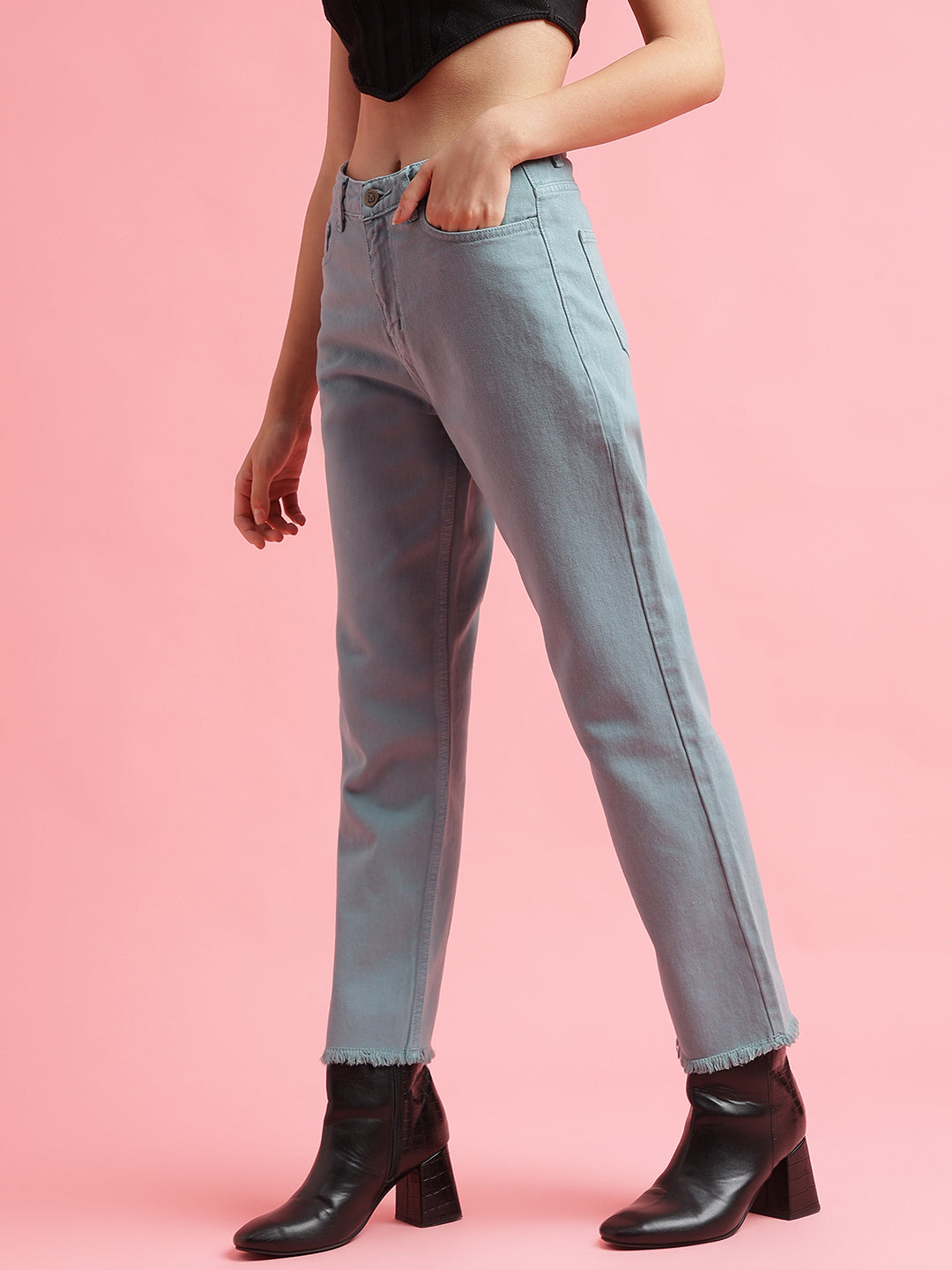 Light Grey Straight fit Jeans