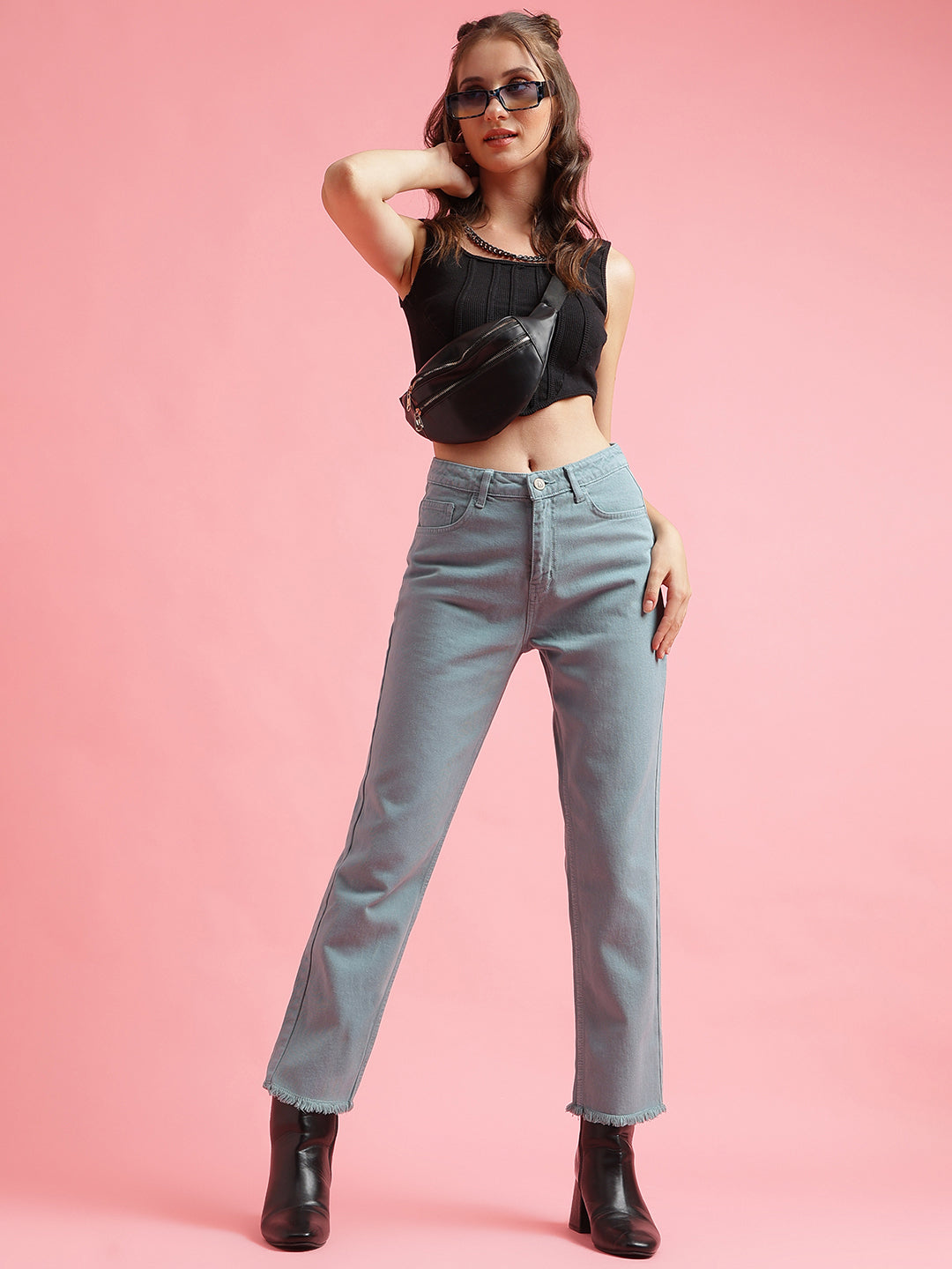 Light Grey Straight fit Jeans