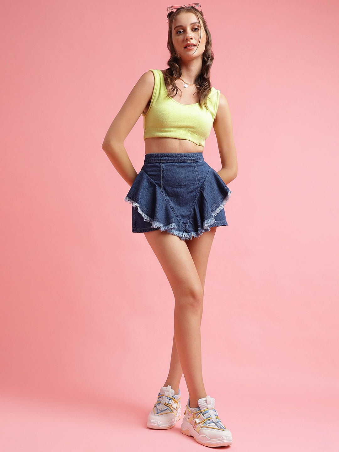Dark Blue Denim Skirt