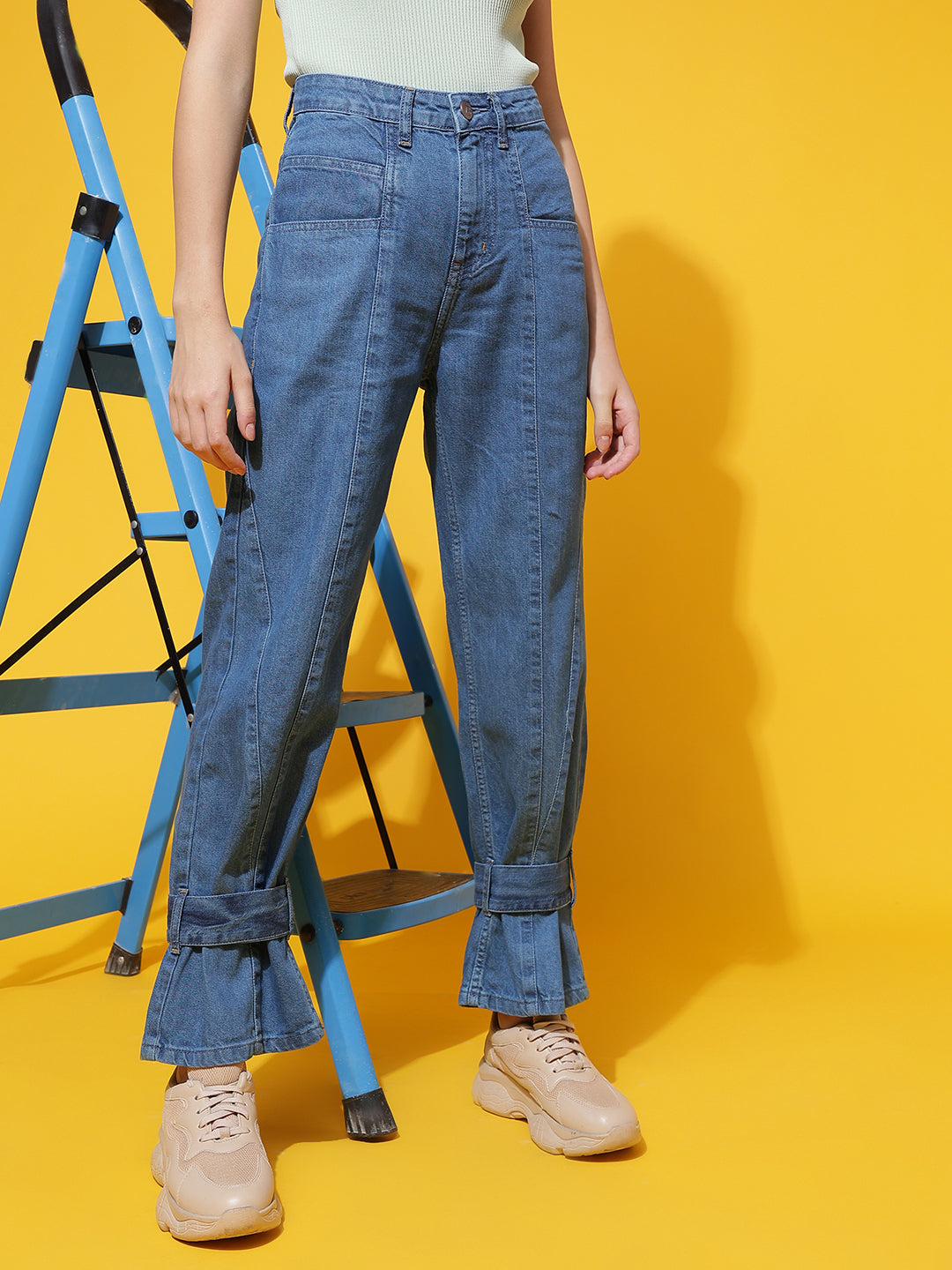 Mid Blue Straight fit Jeans