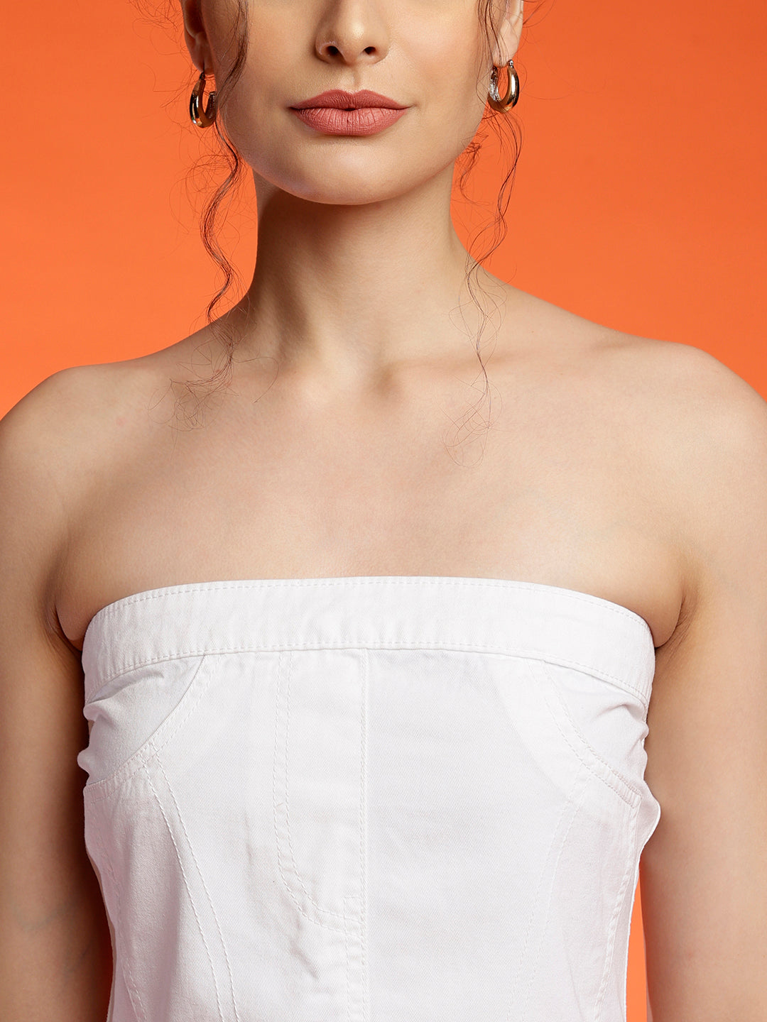 White Denim Top
