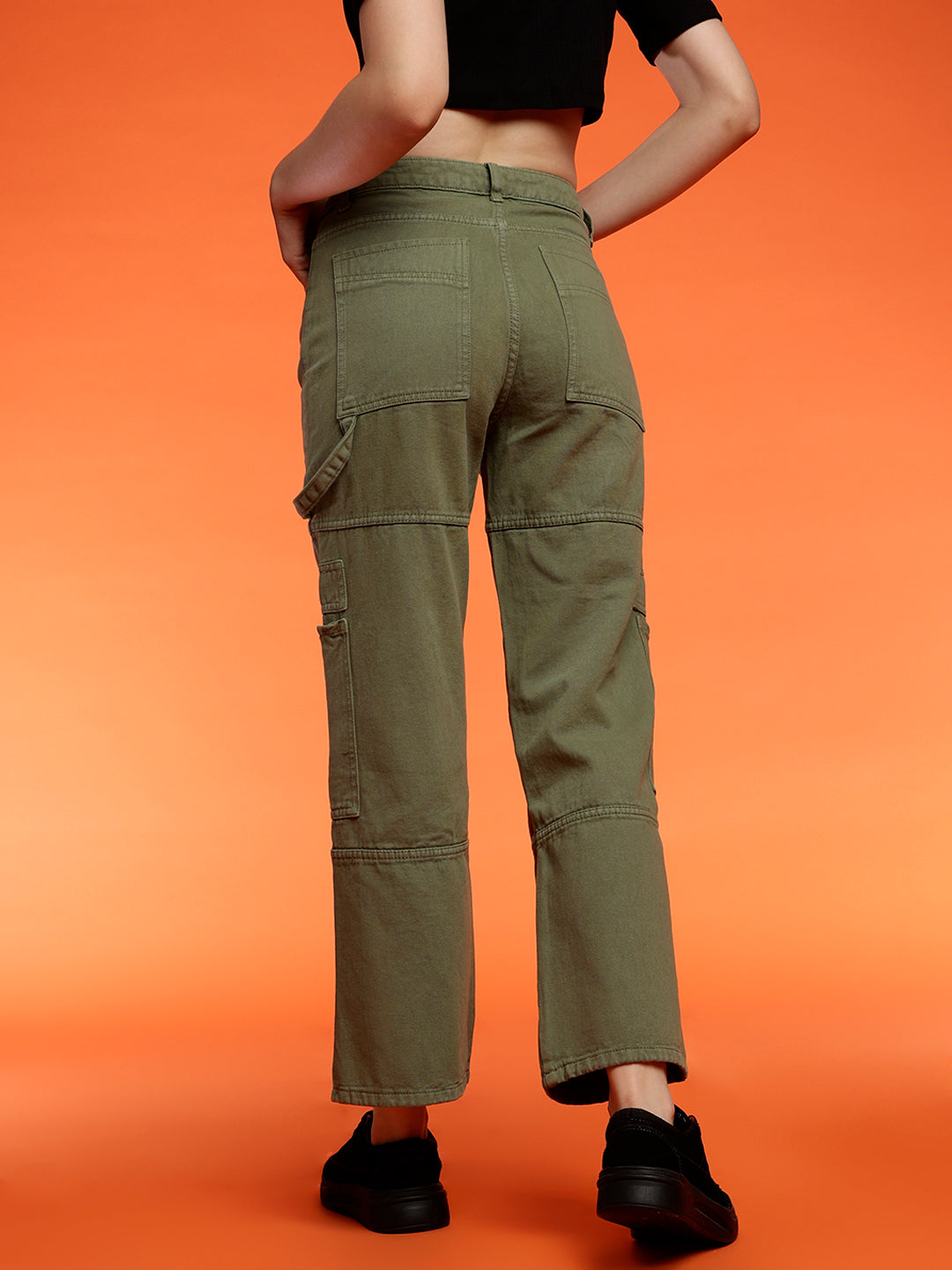 Green Baggy Cargo Fit Jeans