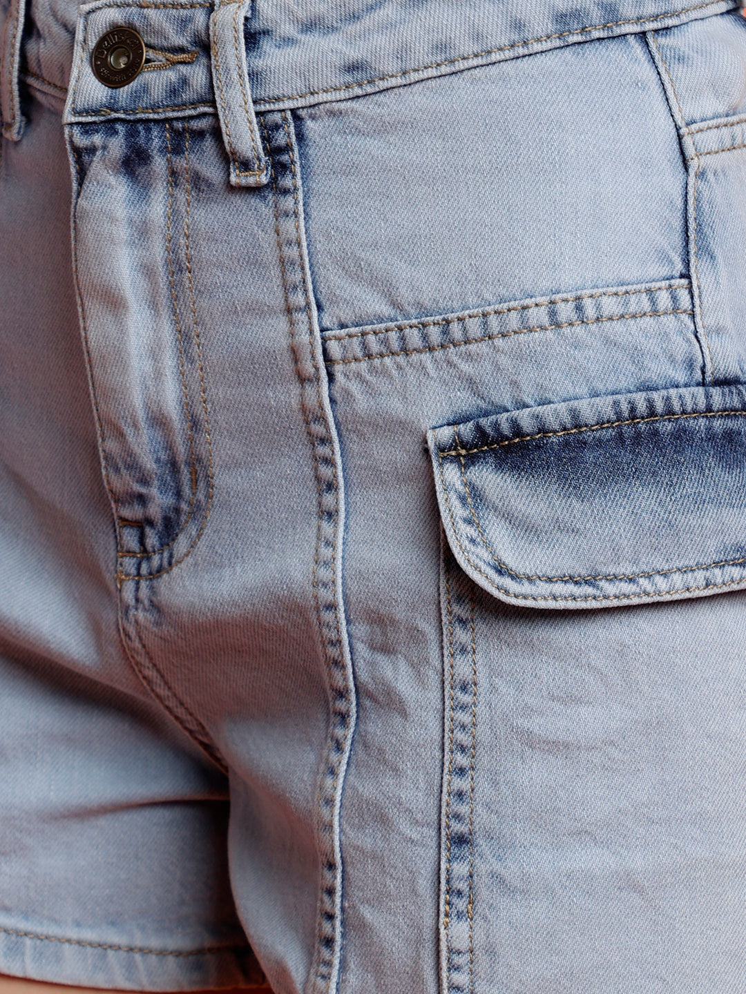 Light Blue Denim Shorts