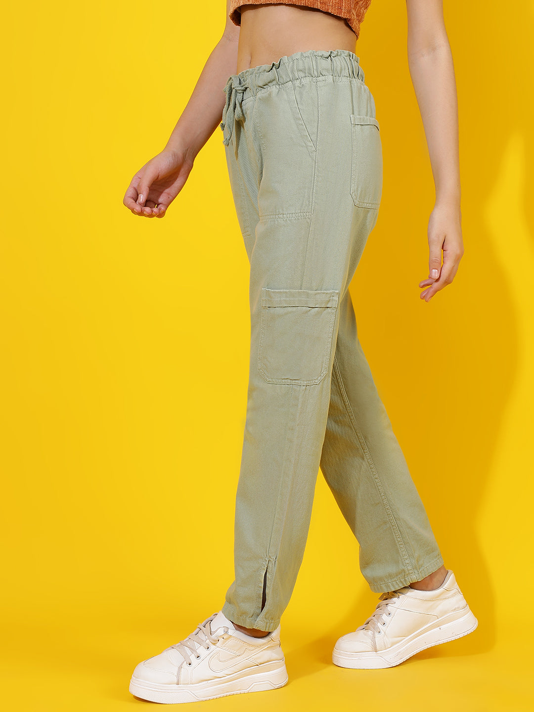 Light Green Straight Fit Jeans