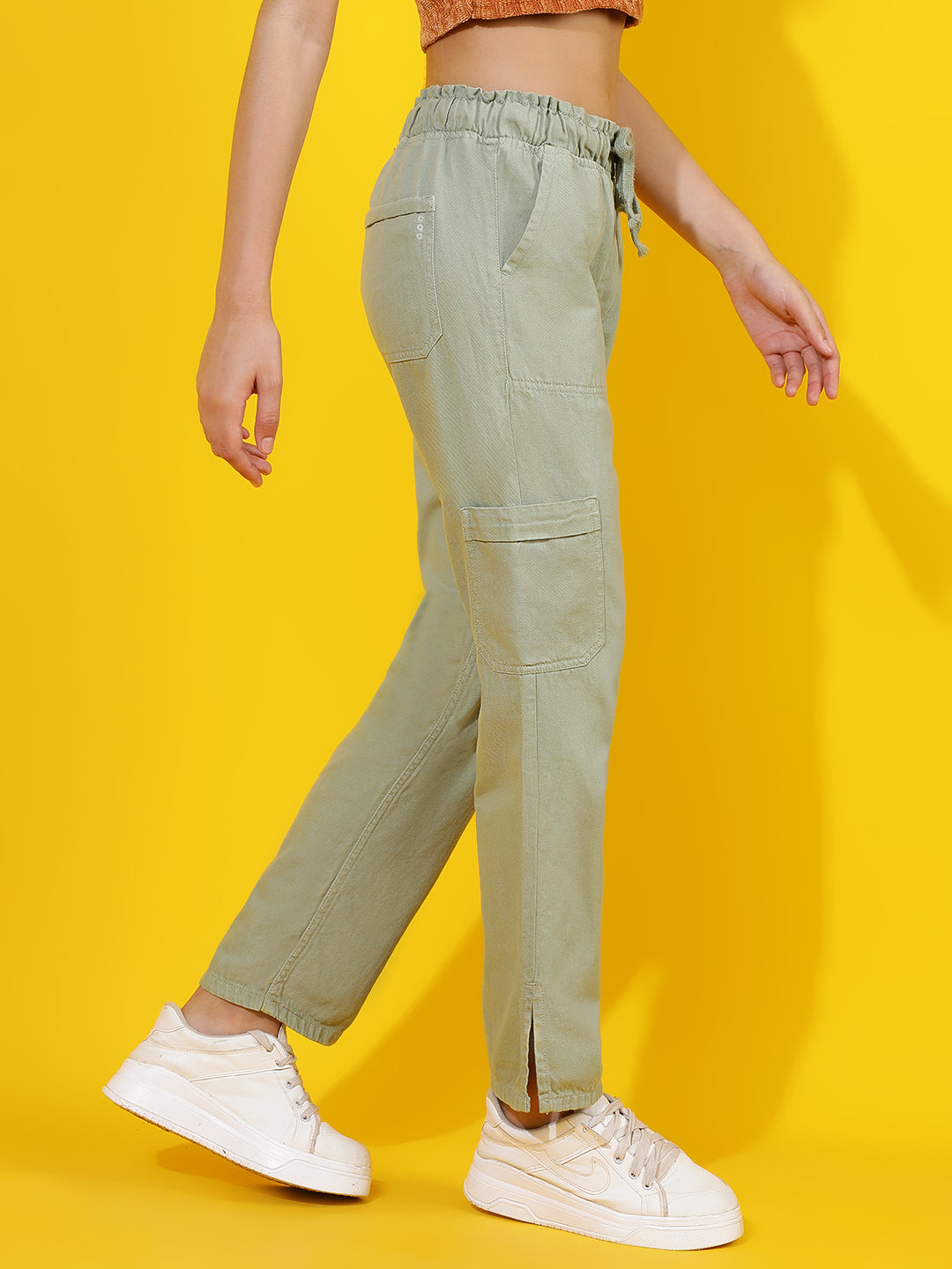 Light Green Straight Fit Jeans