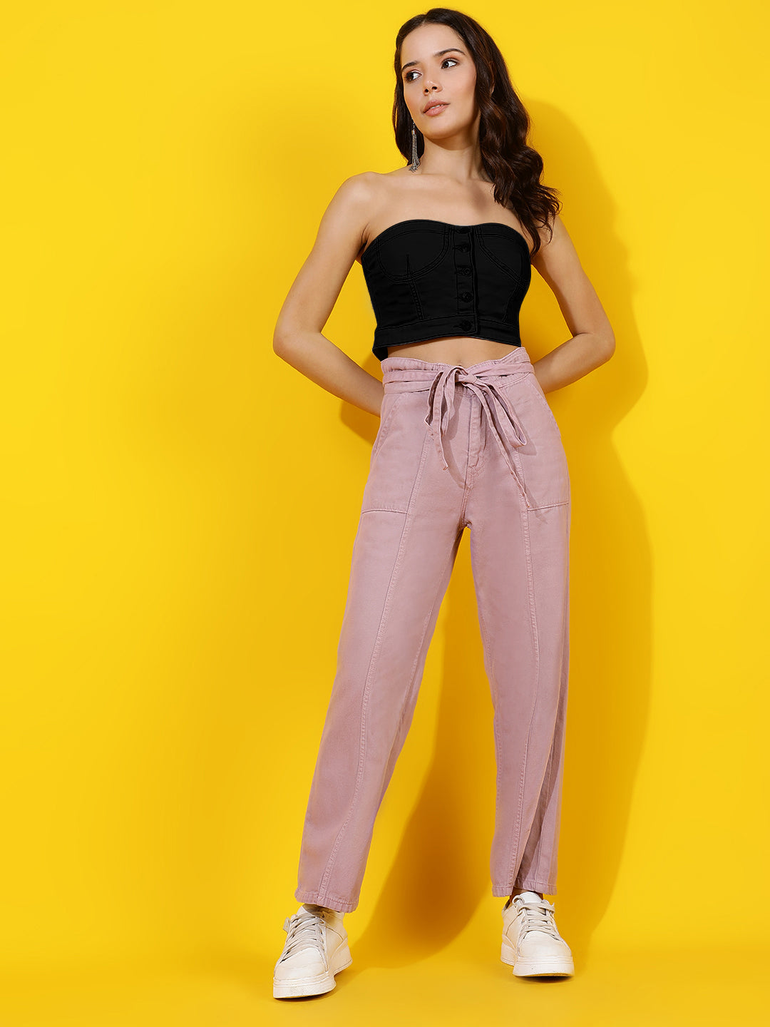 Purple Wide Leg Relaxed Fit Jeans