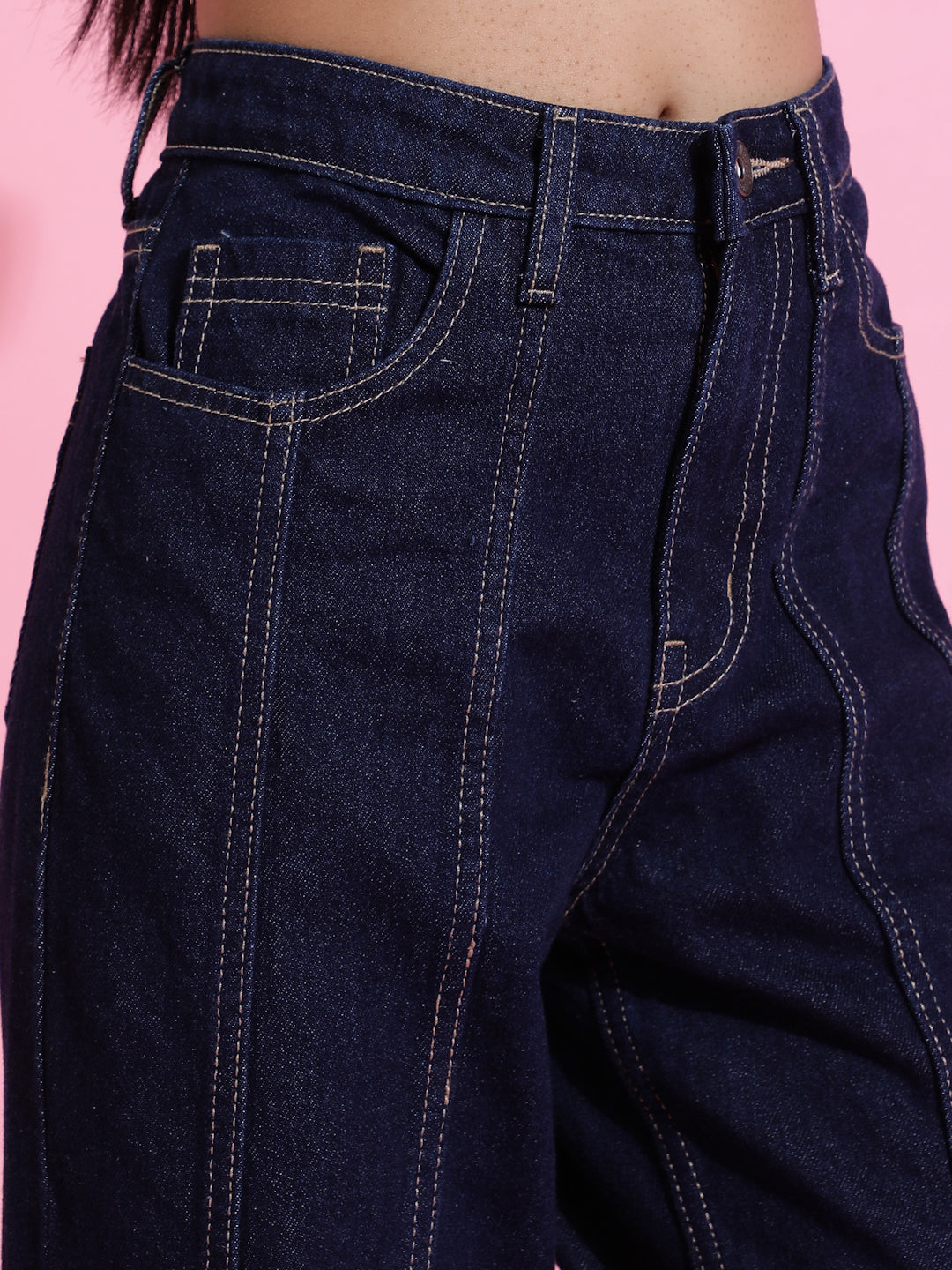 Dark Blue Straight Fit Denim Jeans