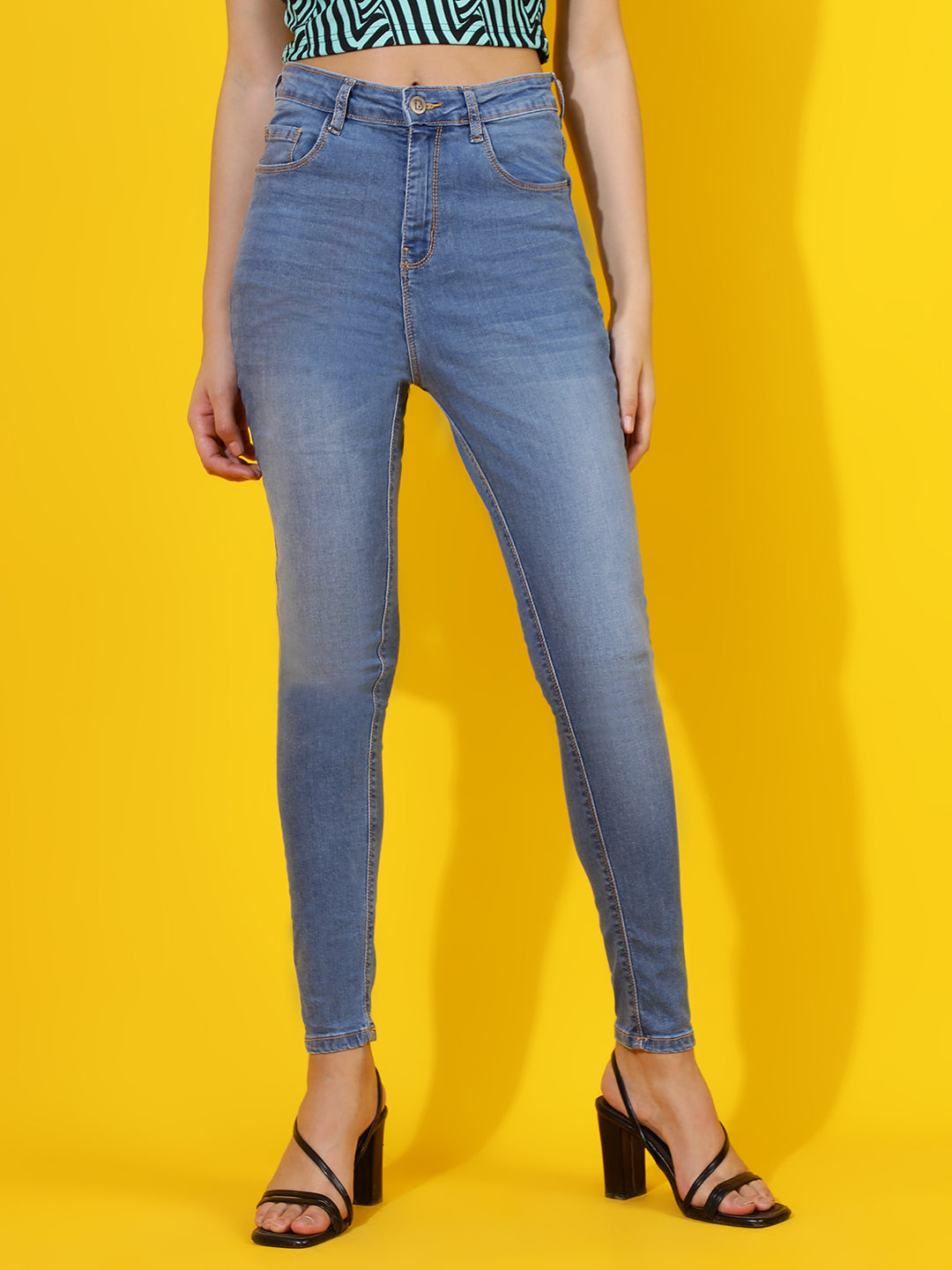 Light Blue Skinny Fit Denim Jeans