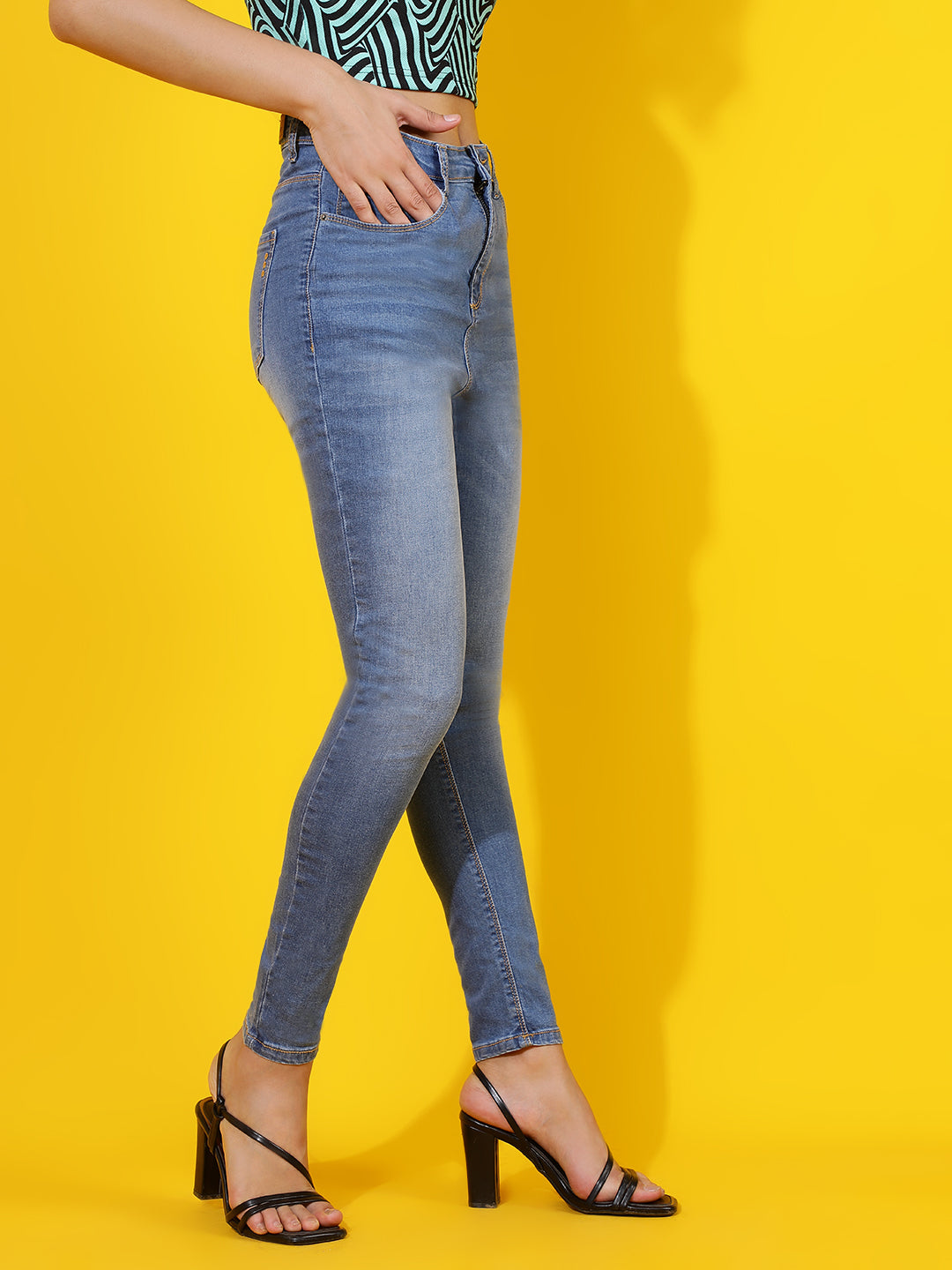 Light Blue Skinny Fit Denim Jeans