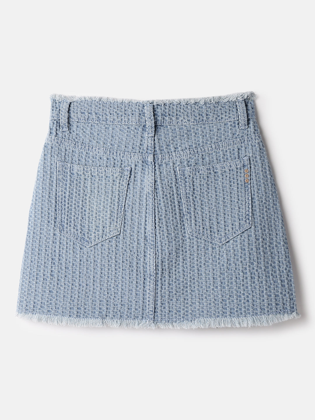 Light Blue Denim Mini Skirts