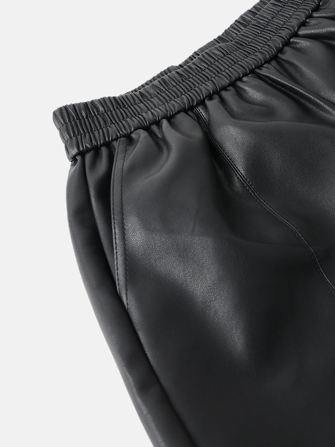 Black Faux Leather Mini Shorts