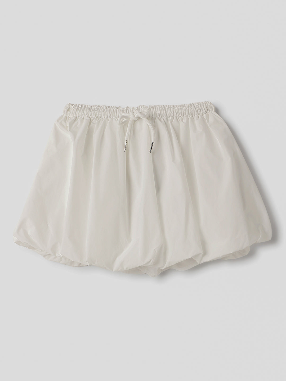 White Polyester Mini Skirts