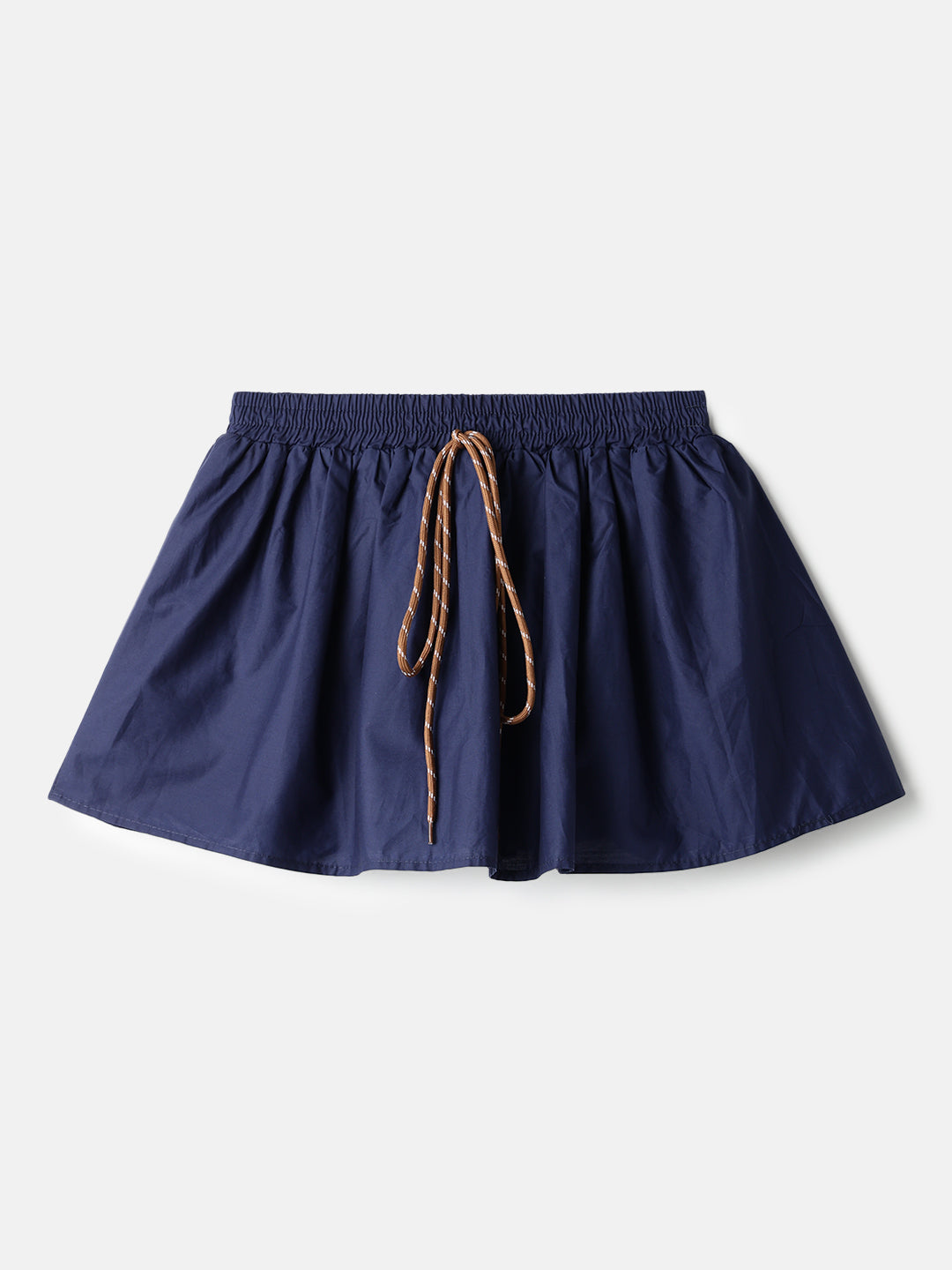 Blue Viscose Mini Skirts