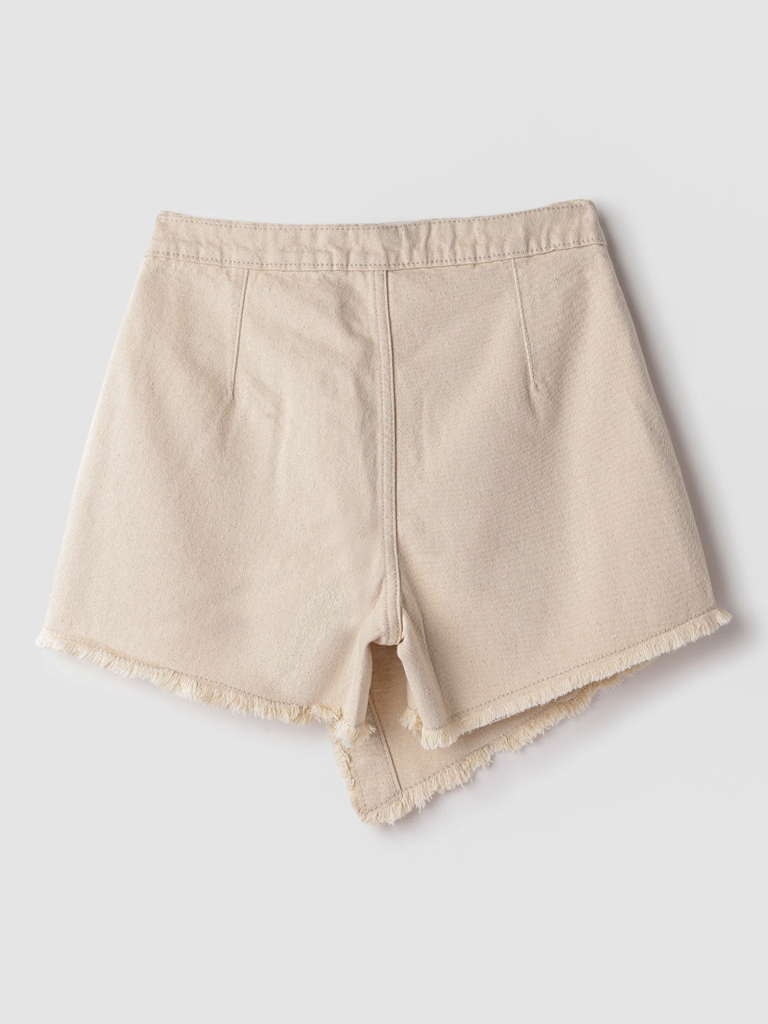 Off White Cotton Mini Skort