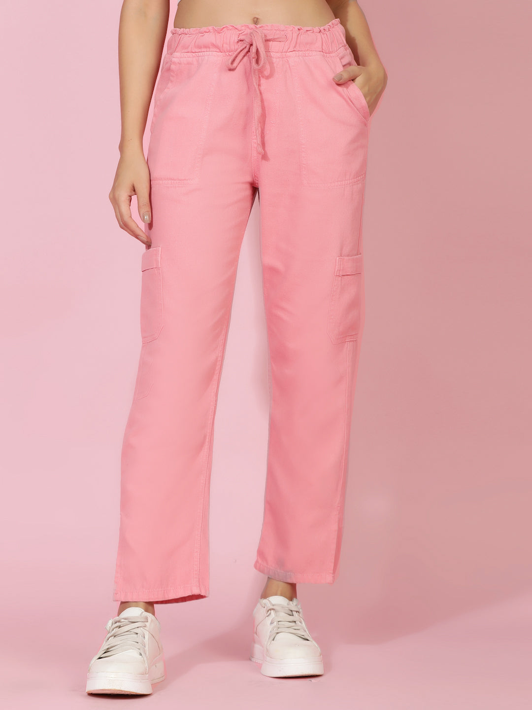 Light Pink Straight Fit Jeans