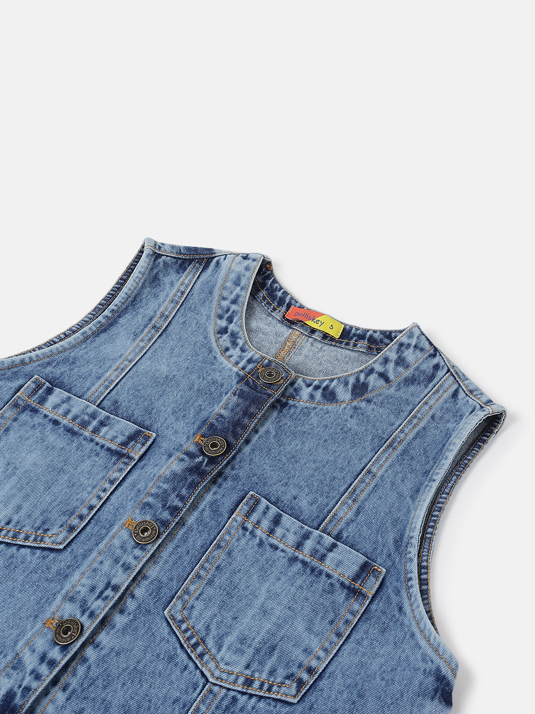 Blue Denim Crop Top