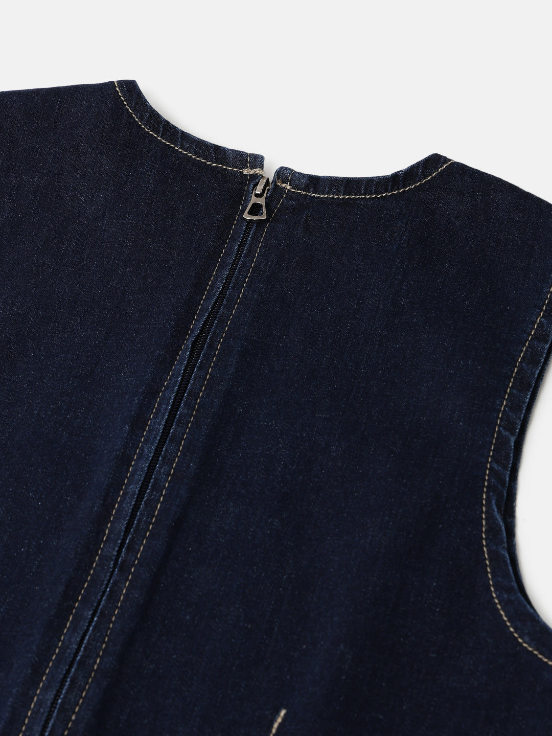 Dark Blue Denim Midi Dress