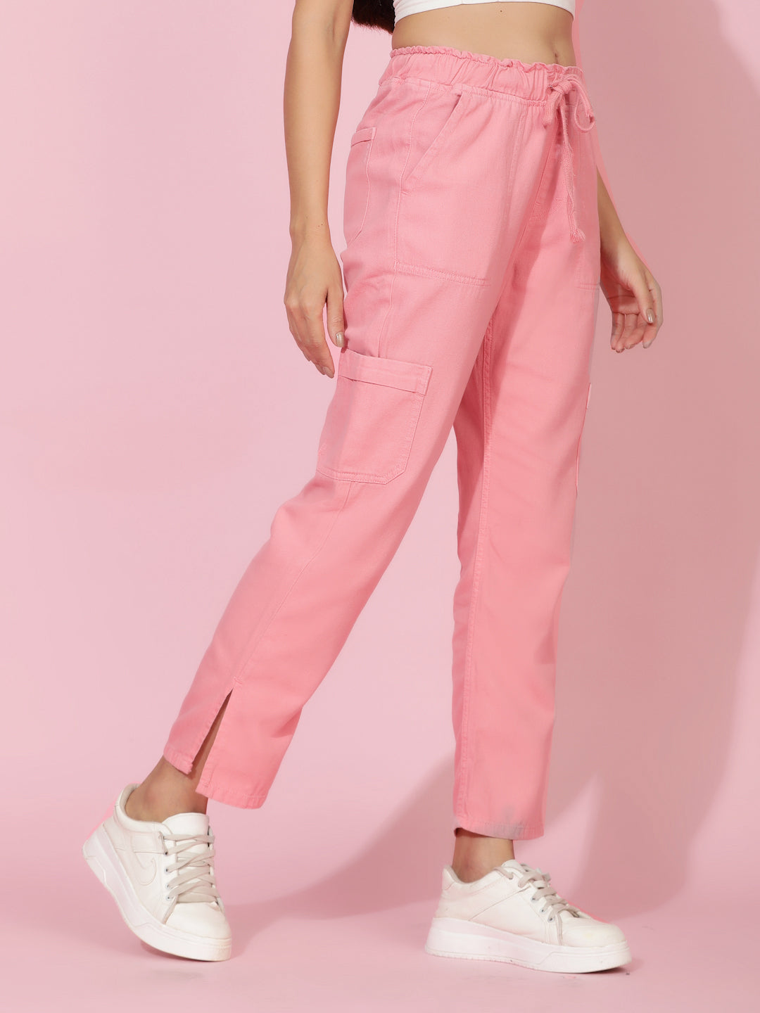 Light Pink Straight Fit Jeans