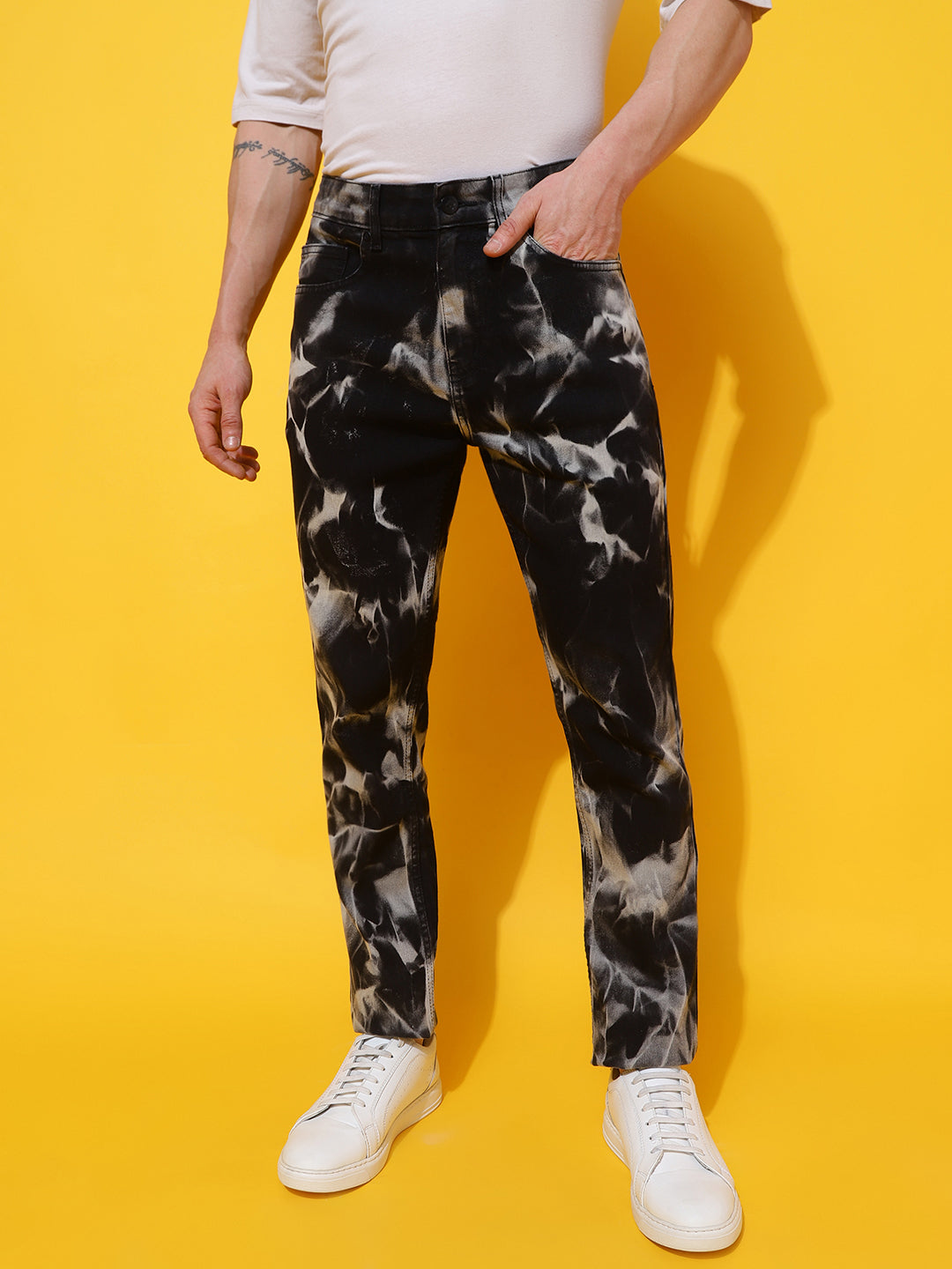 Black Tie & Dye Slim Fit Jeans